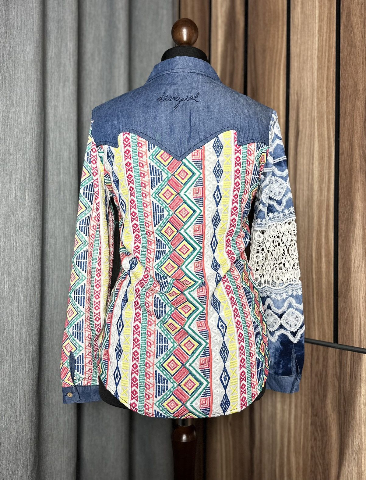 Desigual Desigual Multicolor Jeans Shirt Blouse Women's Size L Size L / US 10 / IT 46 - 3 Thumbnail