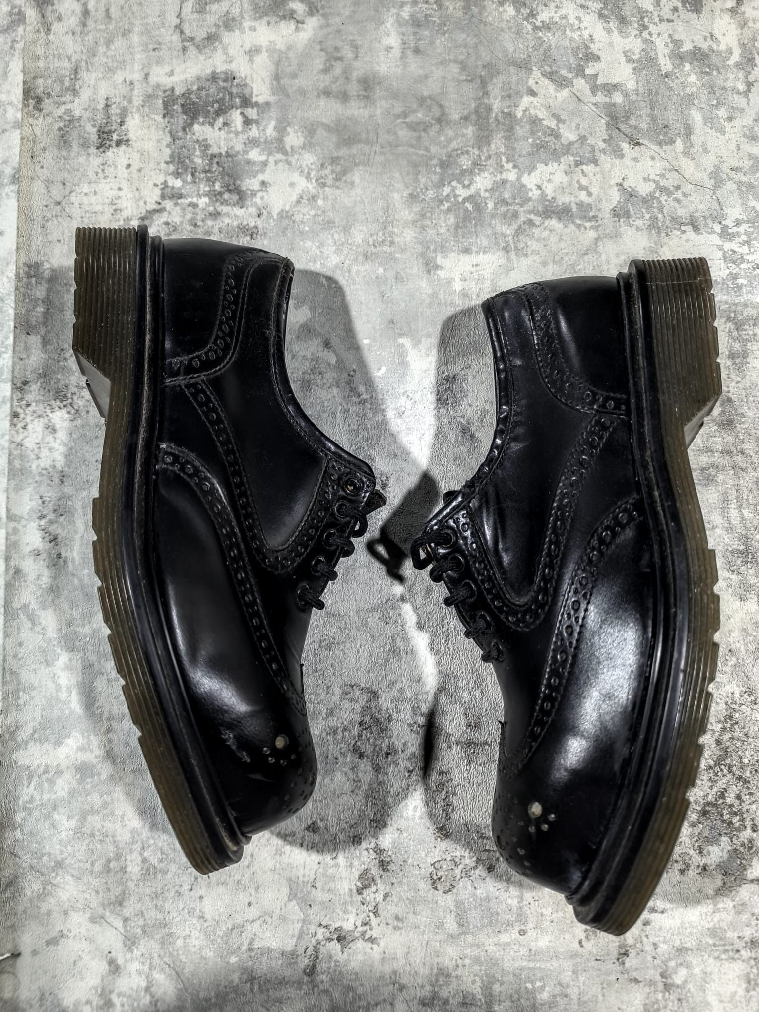 Genuine Leather Cult Leather Brogue Chunky Derby Shoes Metal Front Size US 6 / IT 36 - 3 Thumbnail