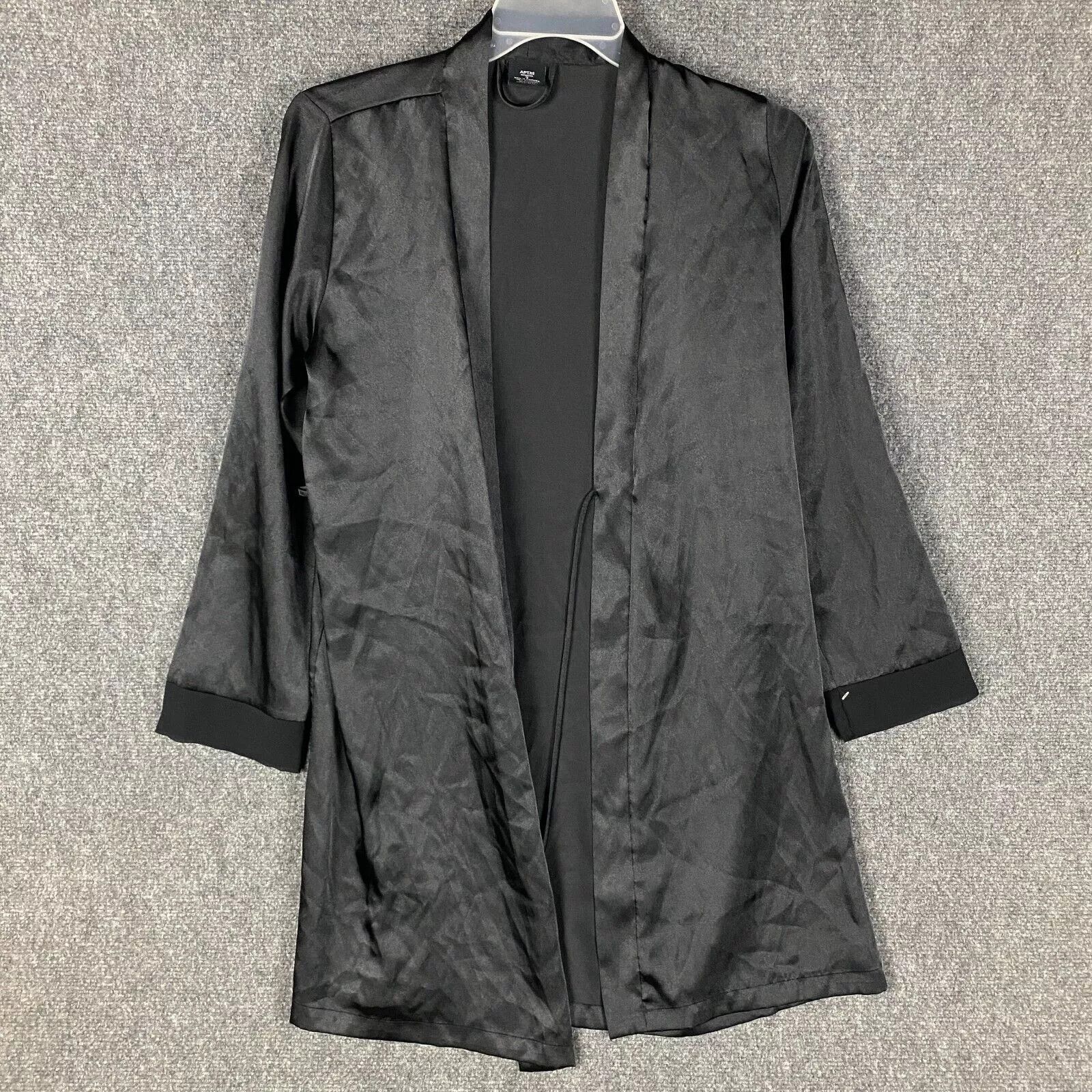 Apt. 9 Apt. 9 Intimates Robe Women's Small Polyester Black S Adults Size S / US 4 / IT 40 - 1 Thumbnail