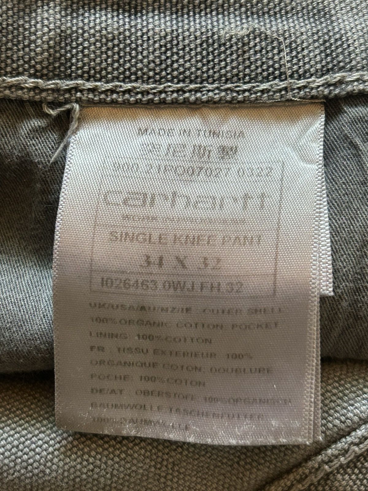 Carhartt Wip Carhartt WIP single knee pant grey canvas 34x32 Size US 34 / EU 50 - 6 Thumbnail
