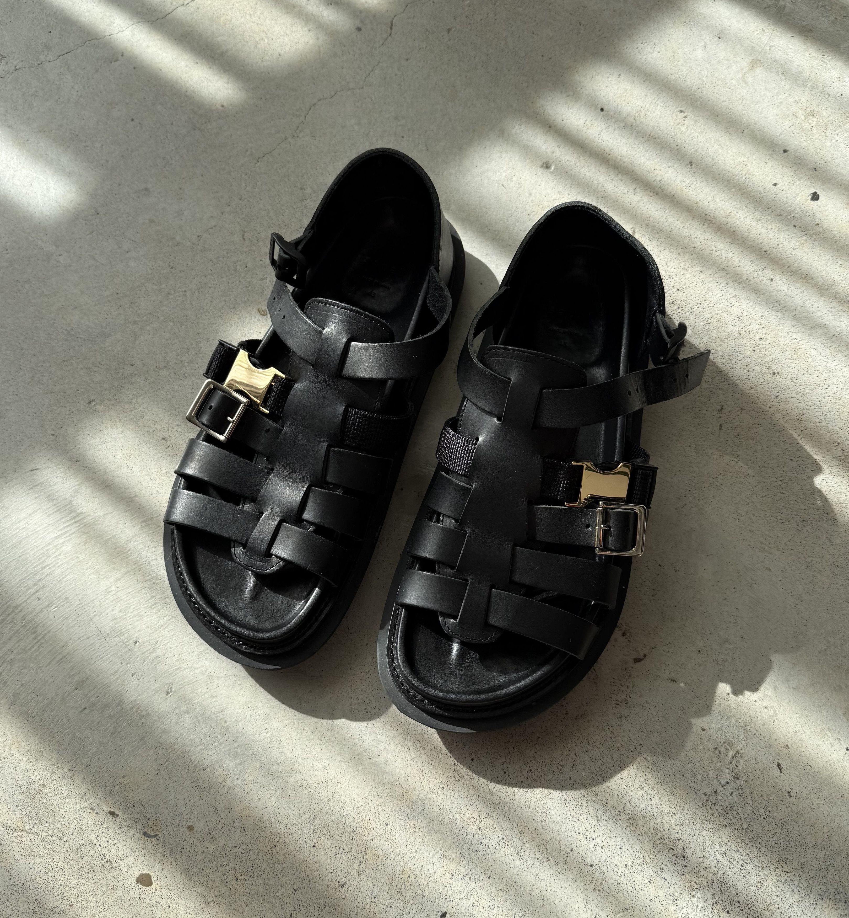 Sacai Sacai Black Multi-Belted Sandals Size US 10 / EU 43 - 1 Thumbnail