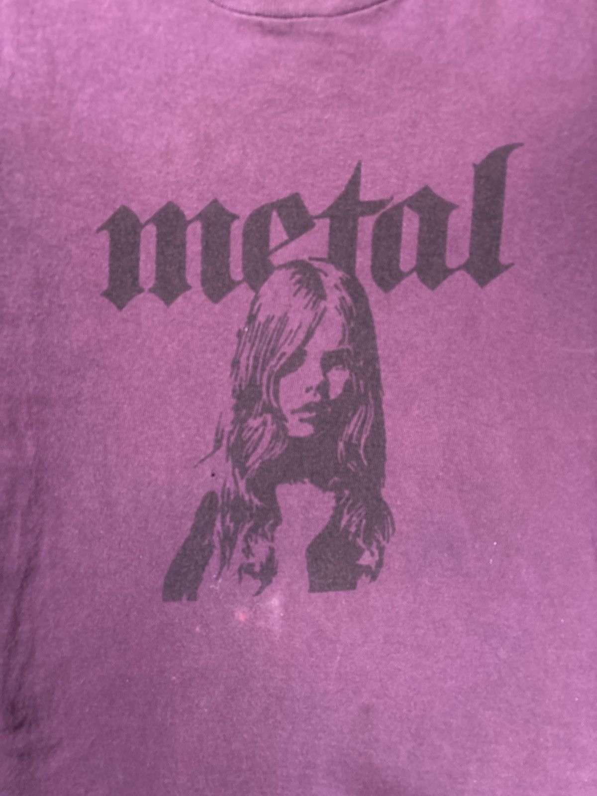 Hysteric Glamour HYSTERIC GLAMOUR METAL T SHIRT (MAROON) Size US XS / EU 42 / 0 - 2 Thumbnail