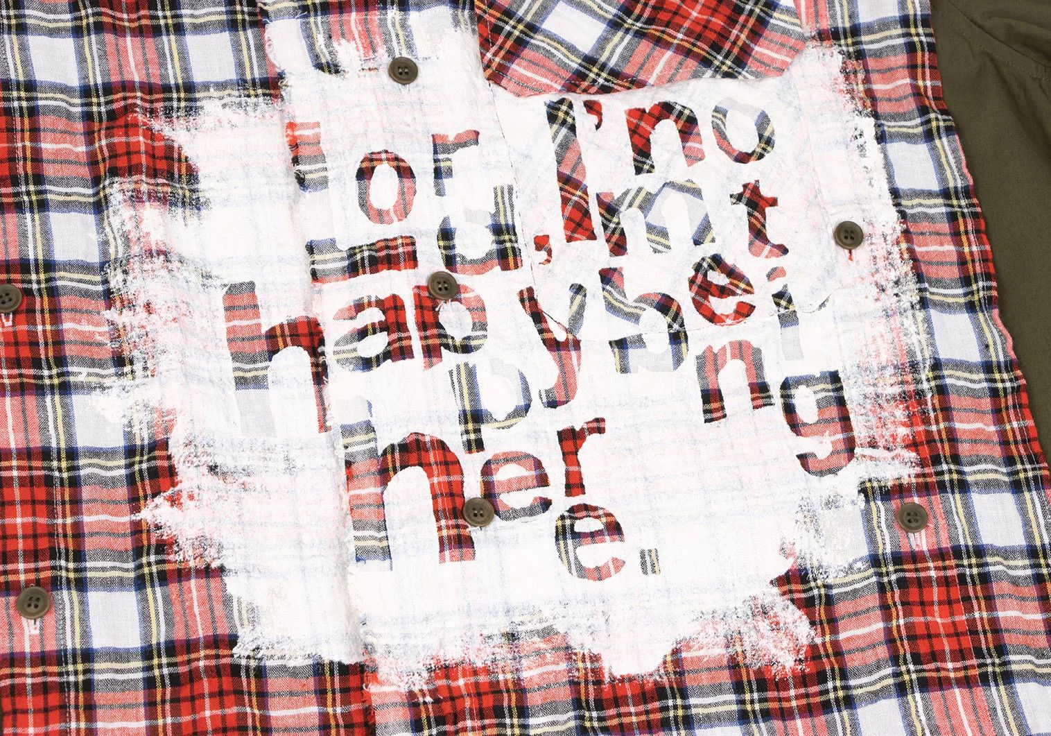 Yohji Yamamoto Tartan Check Pigment Print Set-Up in Khaki and Others Size US 36 / EU 52 - 4 Thumbnail