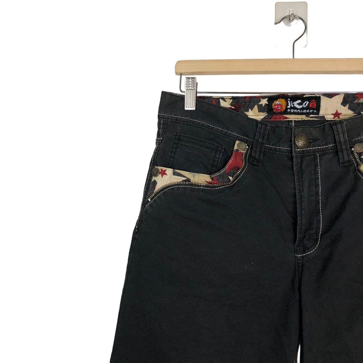 Japanese Brand 🔥VINTAGE SUKAJAN SHORT PANTS DENIM MASTER JIZO BIG LOGO Size US 32 / EU 48 - 7 Thumbnail
