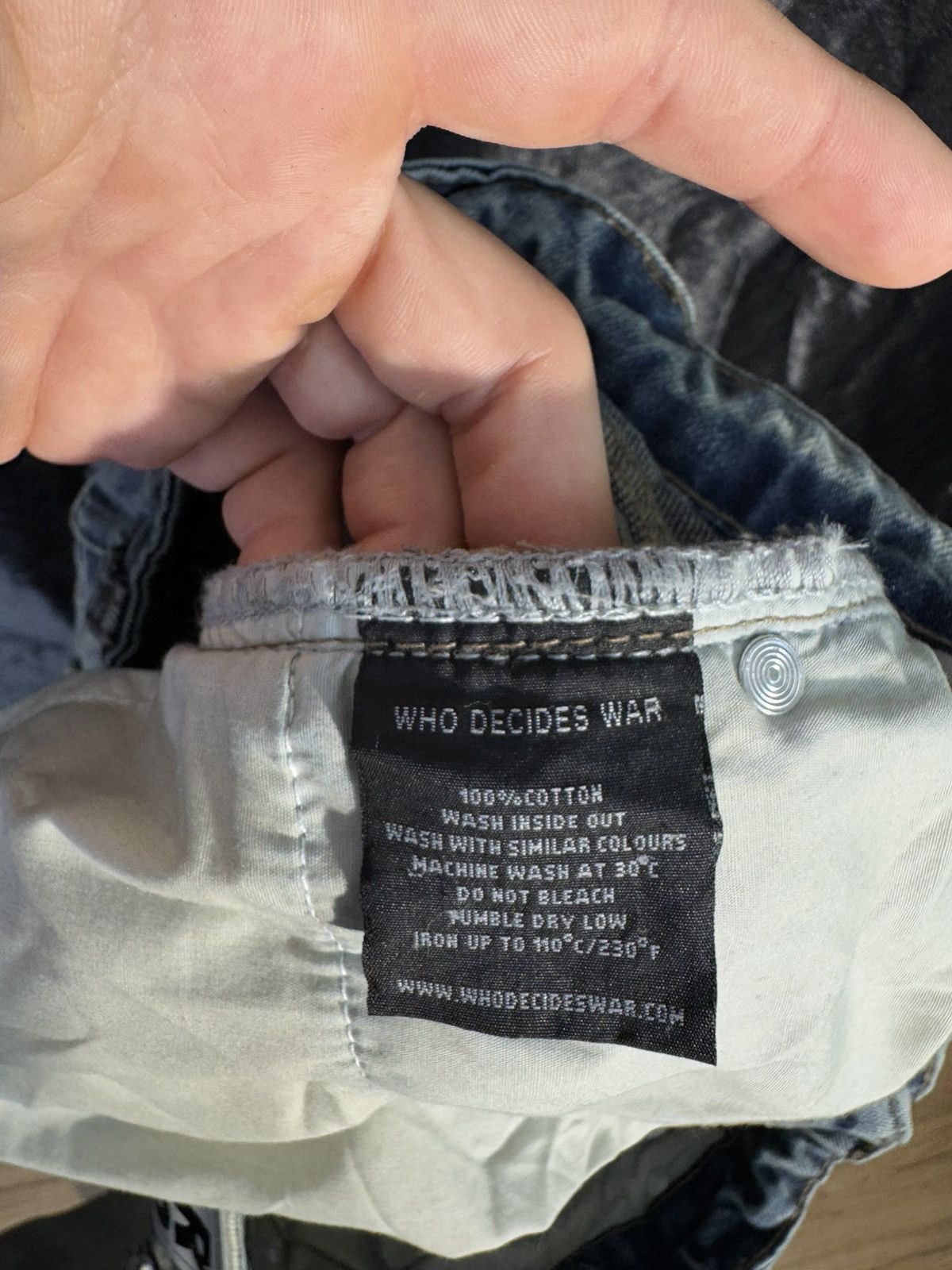 Who Decides War Who Decides War Blue Sand Scripture Jeans Size US 36 / EU 52 - 7 Thumbnail