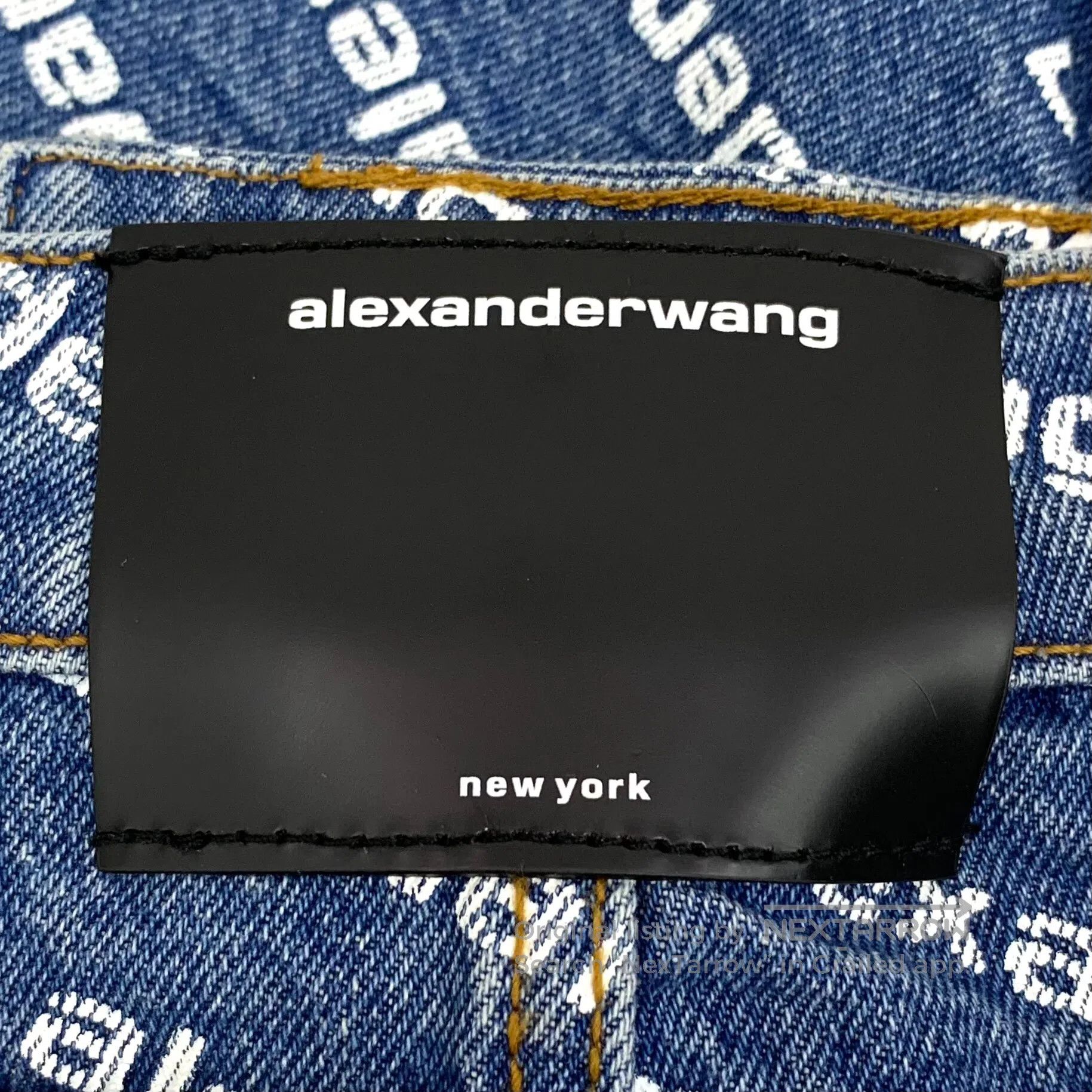 Other Alexander Wang Blue logo lettering bullet train full print Size 25" / US 0 / IT 36 - 5 Thumbnail