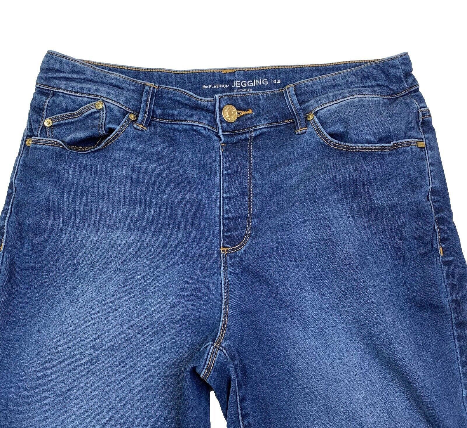 Chicos Chicos The Platinum Women's 0.5 (6) Jegging jeans Size 28" / US 6 / IT 42 - 3 Thumbnail