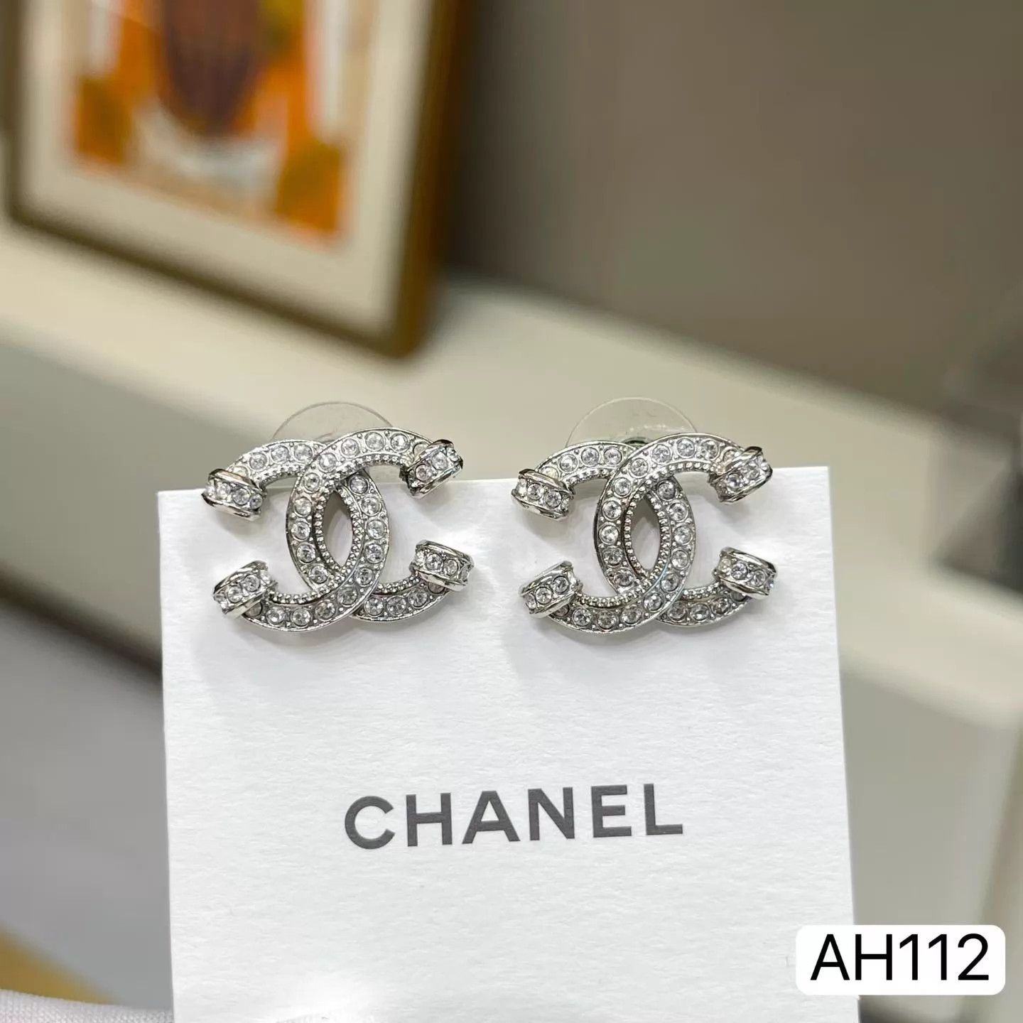 Chanel CHANEL 23P CC Crystal Stud Earrings Mint With Box Size ONE SIZE - 5 Thumbnail