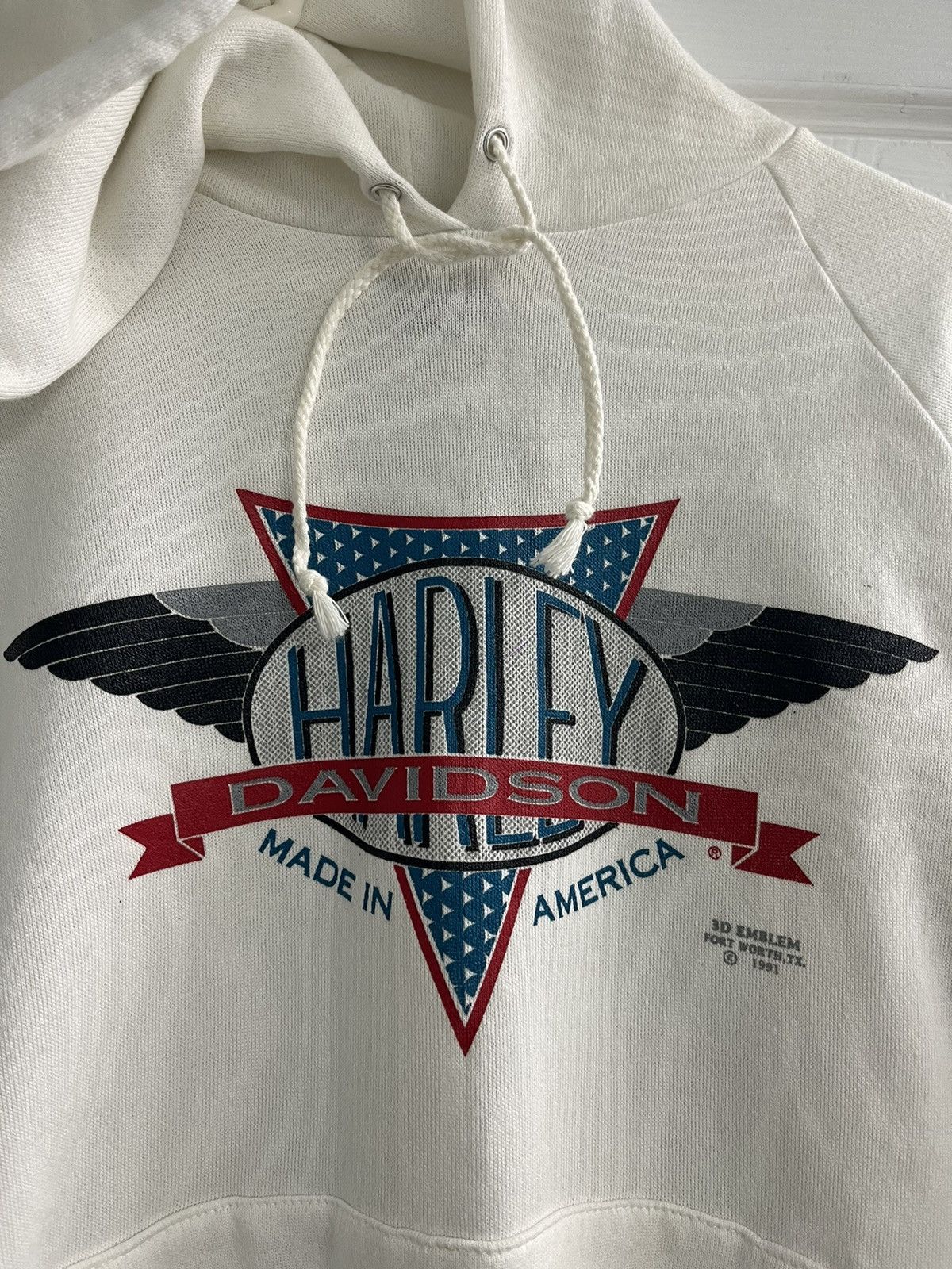 Harley Davidson Vintage 1991 Harley Davidson 3D Emblem White Hoodie Size US L / EU 52-54 / 3 - 2 Thumbnail