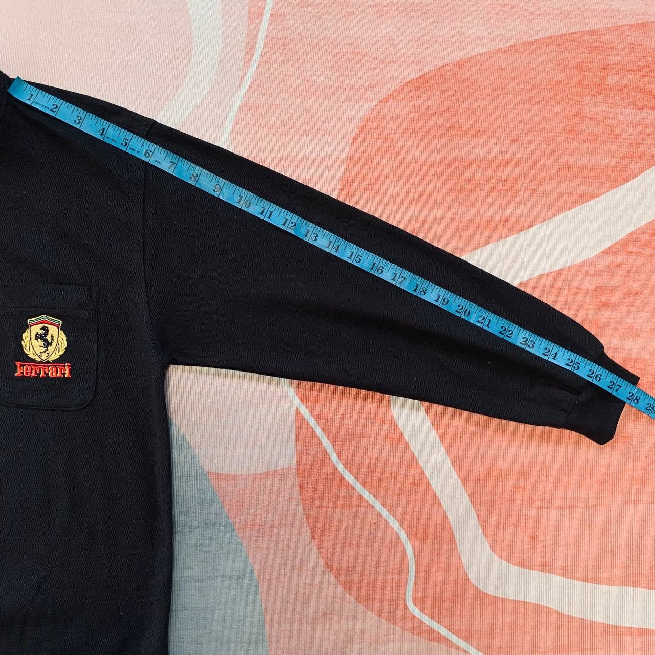 Ferrari Vintage FERRARI Embroidered Logo Pocket Long Sleeve Polo Tee Size US M / EU 48-50 / 2 - 11 Thumbnail