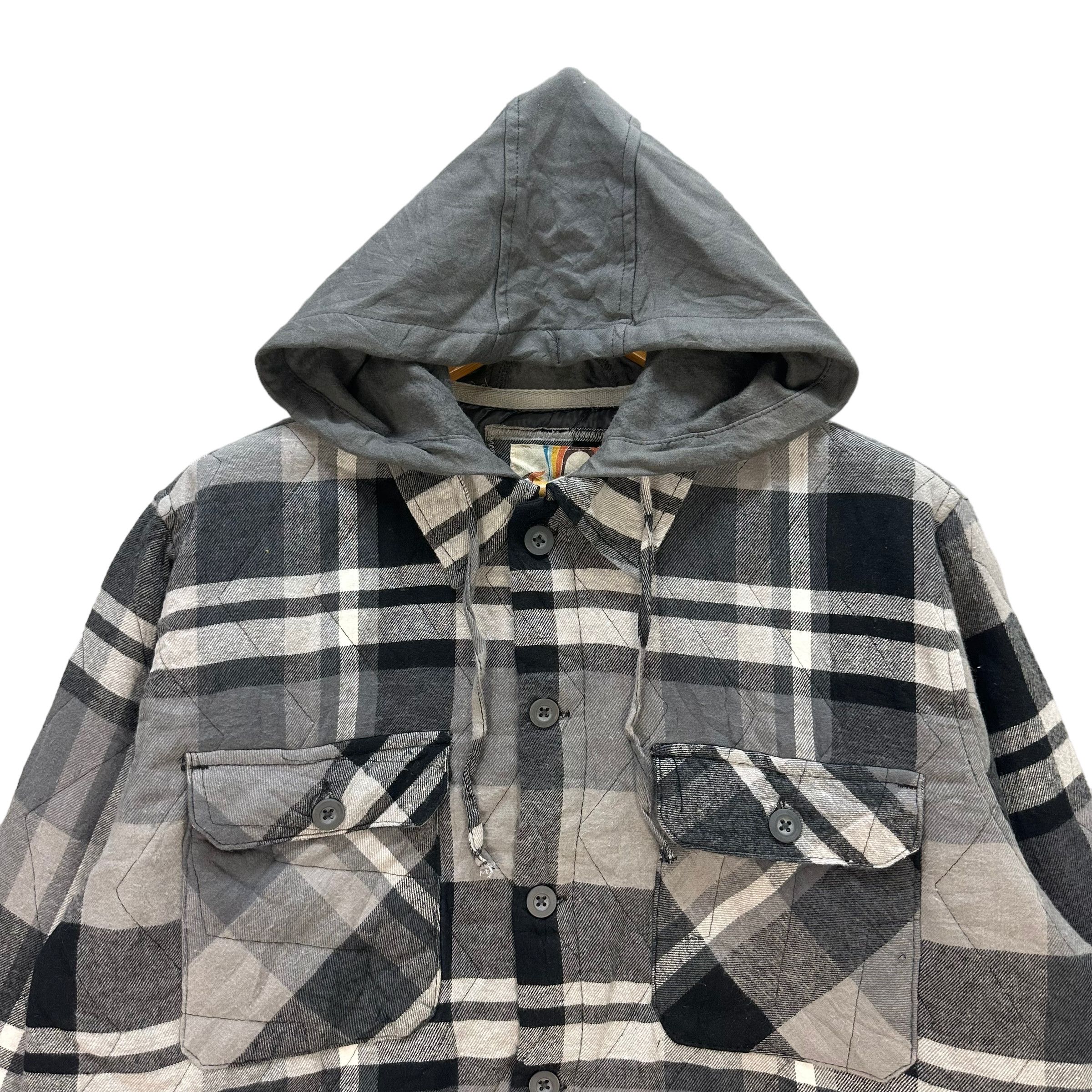Flannel OCEAN PACIFIC CHECKED TARTAN HOODED JACKET #8819-003 Size US L / EU 52-54 / 3 - 2 Thumbnail