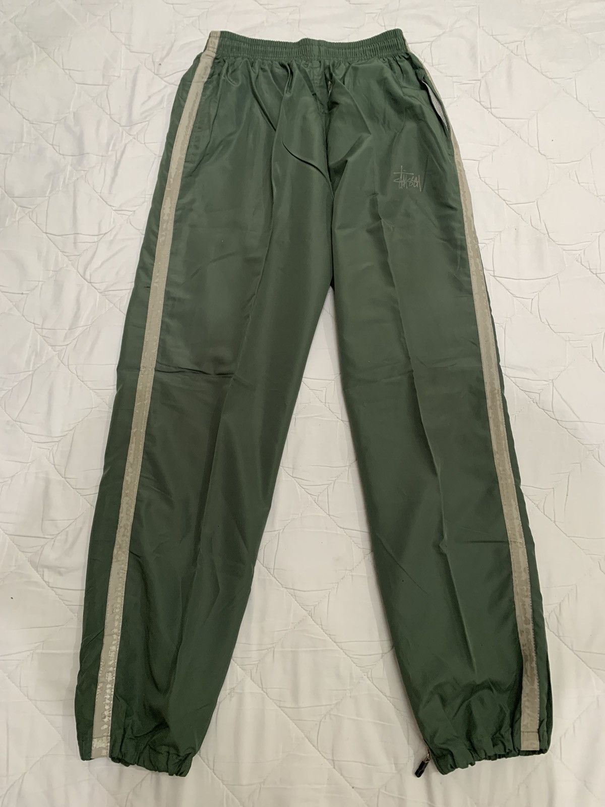 image of Vintage Stussy Sport Made In Usa Pant in Green, Men's (Size 34)