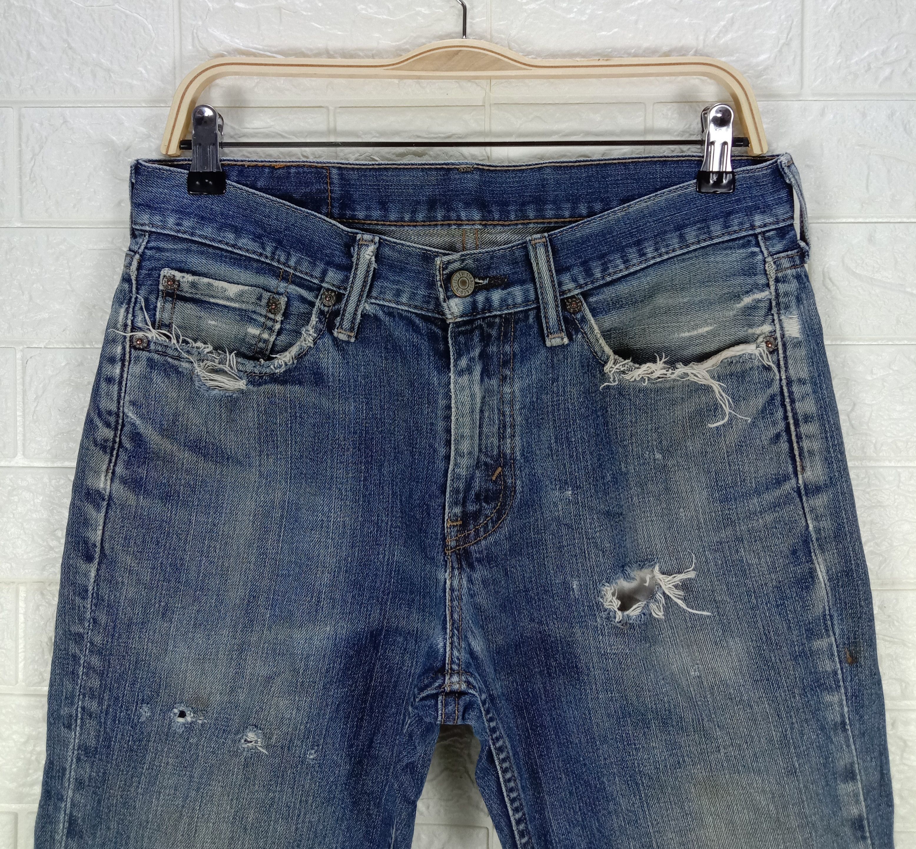 Levi's Vintage Levi's 514 Jeans Earth Tone Ripped Denim Size US 30 / EU 46 - 2 Thumbnail