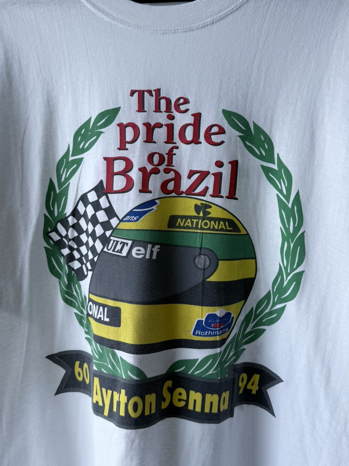 Vintage Vintage 90s Ayrton Senna Racing T-Shirt Tee Size US XL / EU 56 / 4 - 4 Thumbnail
