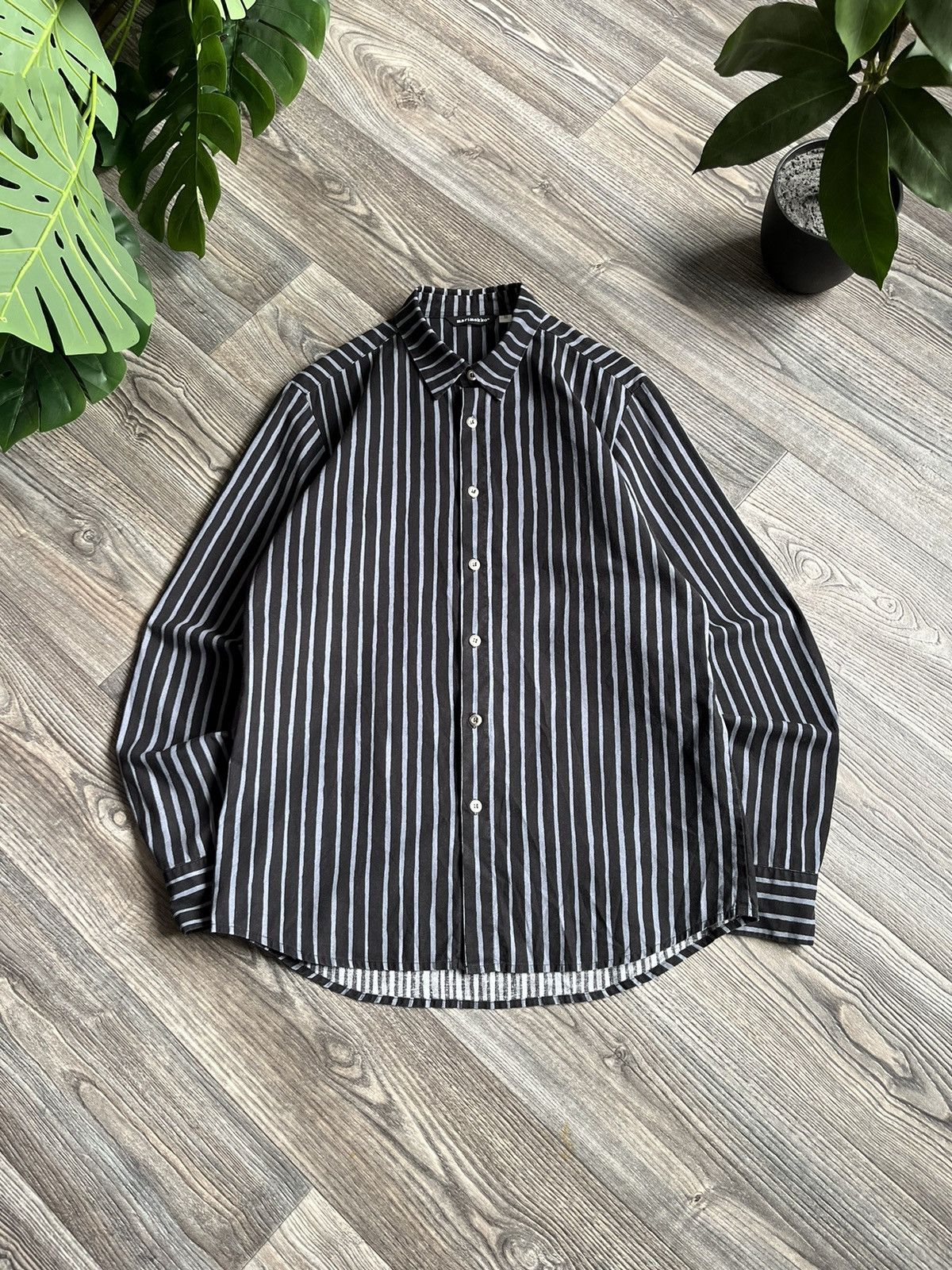 MARIMEKKO VINTAGE RARE STRIPED JAPANESE GRUNGE CLASSIC SHIRT