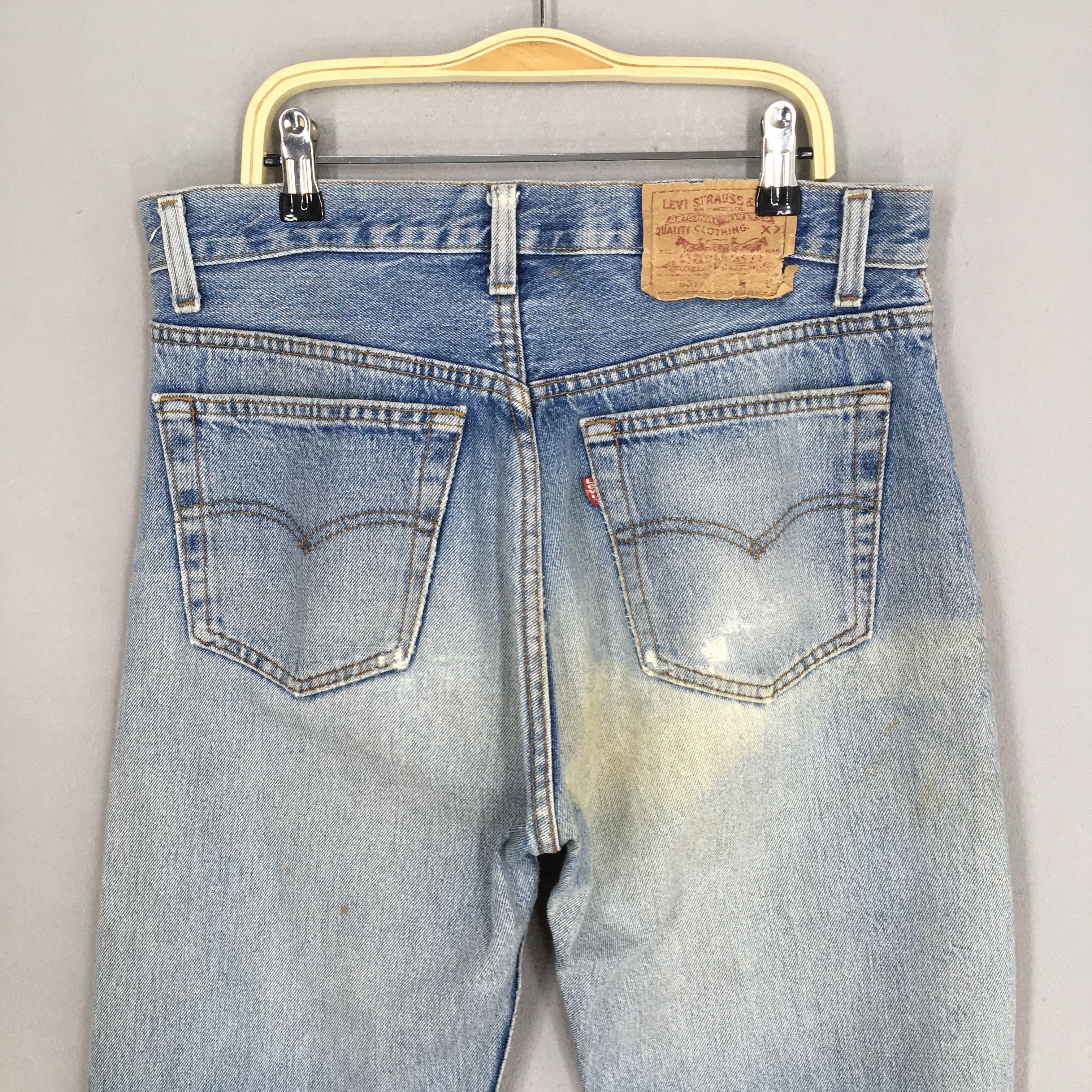 Levi's Size 31x29 Vintage 90s Levi's 501 Distressed Jeans S1679 Size US 31 - 11 Thumbnail