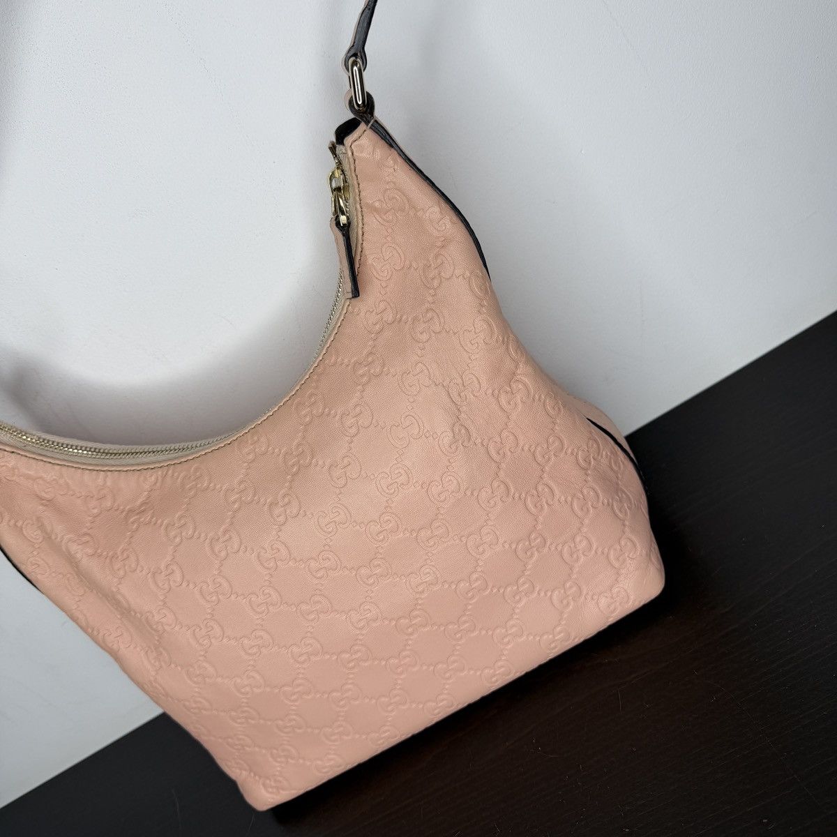 Gucci Gucci Hobo Pink Leather GG Shoulder Bag Size ONE SIZE - 4 Thumbnail