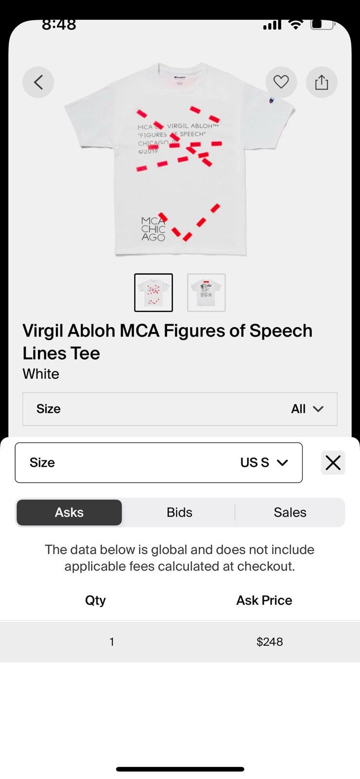 Off-White × Virgil Abloh Virgil Abloh MCA Figures of Speech t shirt Size US S / EU 44-46 / 1 - 8 Thumbnail