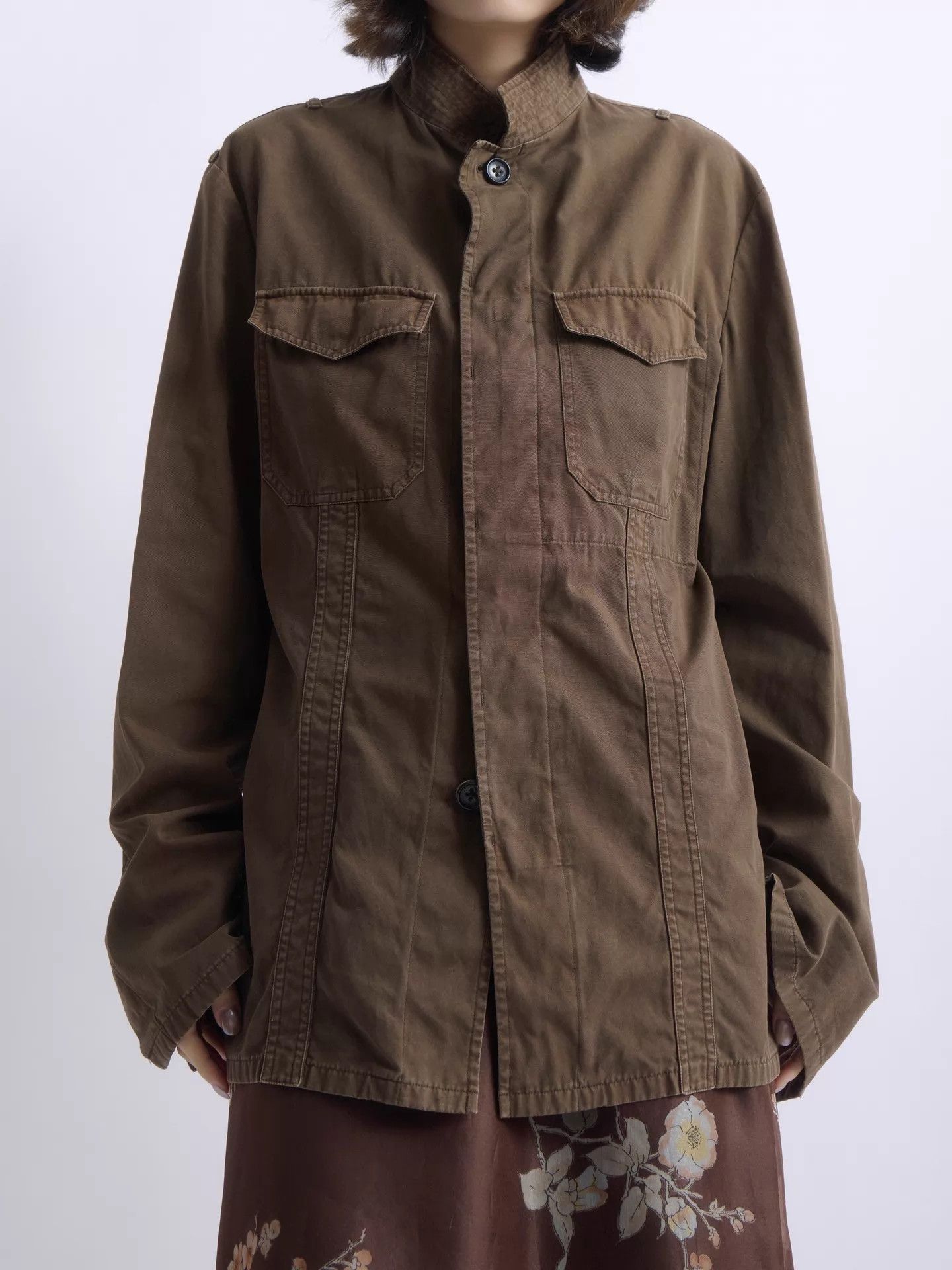 Jil Sander JIL SANDER by Raf Simons Brown Military Unisex Jacket Size US S / EU 44-46 / 1 - 2 Thumbnail