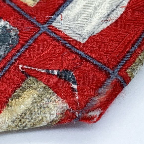 Ermenegildo Zegna Ermenegildo Zegna Red and Blue Geometric Tie Size ONE SIZE - 5 Thumbnail