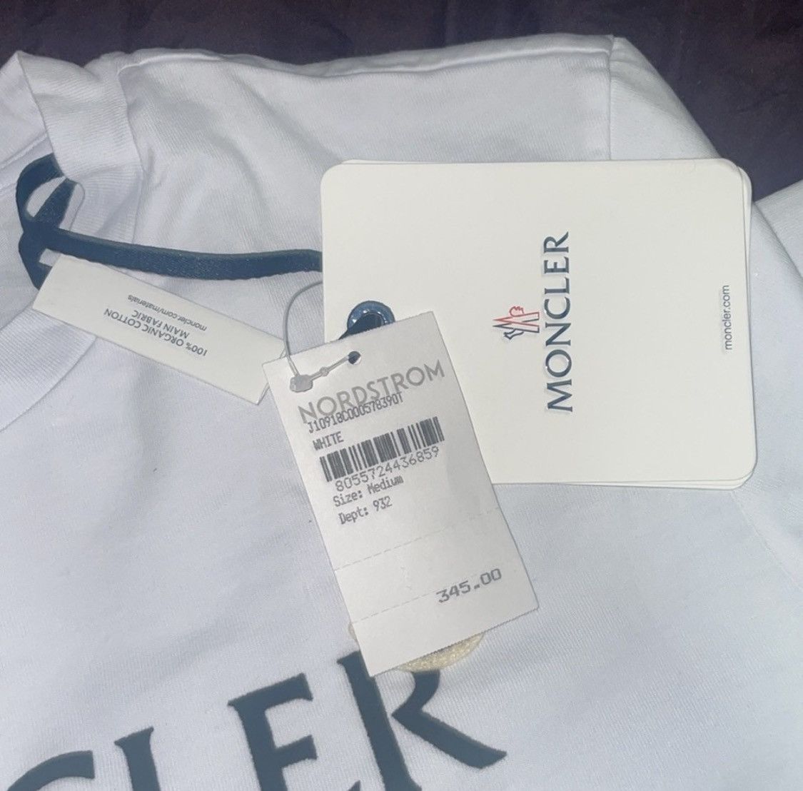 Moncler Moncler Logo Cotton Graphic T-Shirt Size US M / EU 48-50 / 2 - 6 Thumbnail