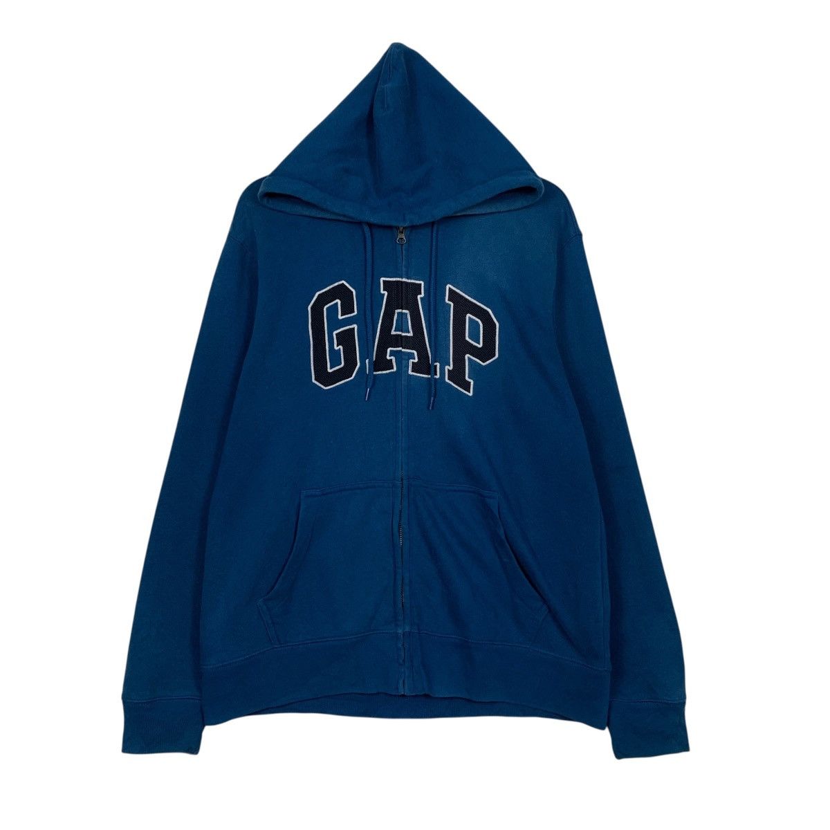 Gap GAP Spellout Big Logo Zipper Hoodie Sweatshirt #3617-C165 Size US M / EU 48-50 / 2 - 1 Thumbnail