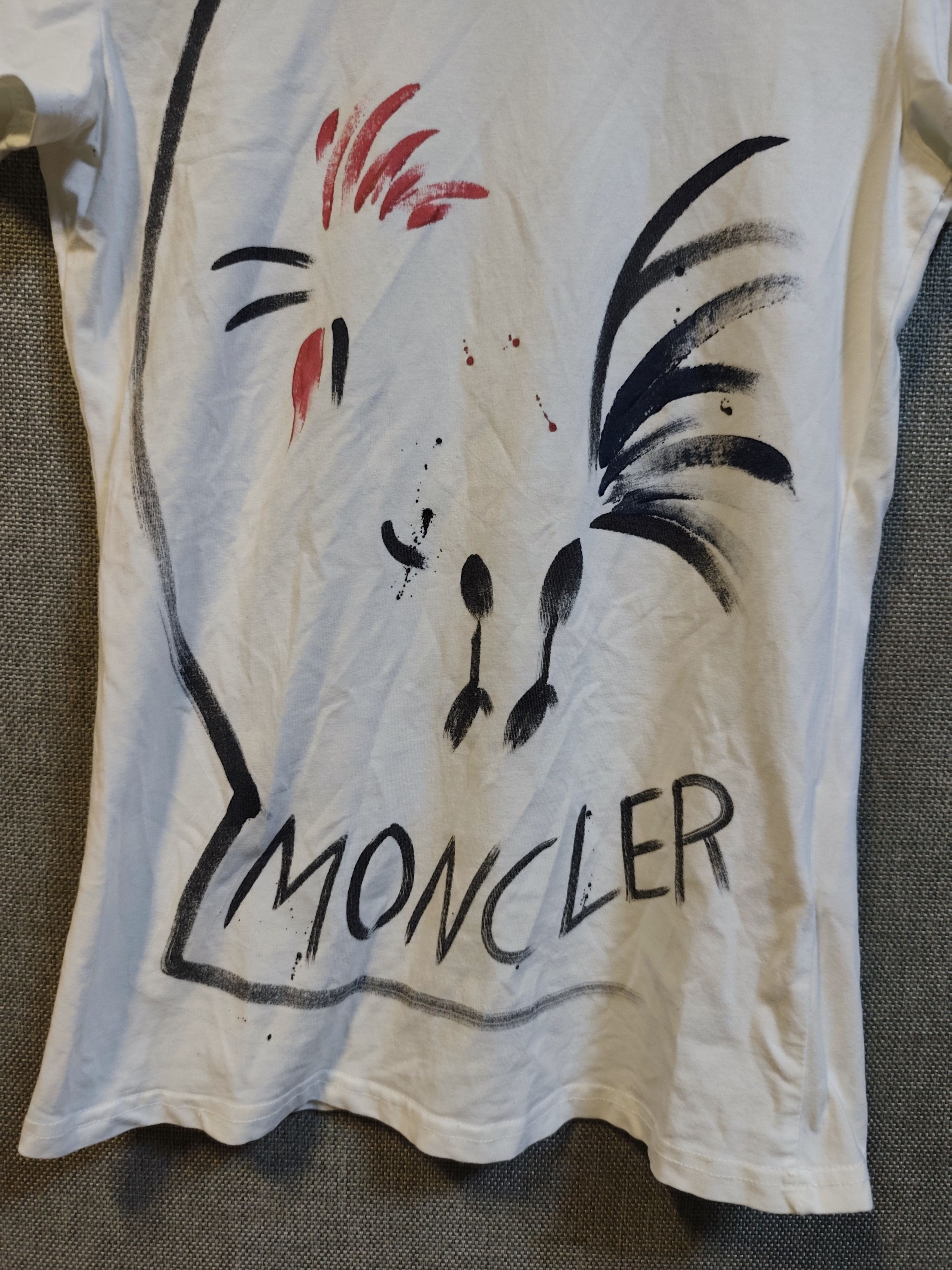Moncler Moncler Brush Stroke Rooster Graphic T-Shirt Size XS / US 0-2 / IT 36-38 - 4 Thumbnail
