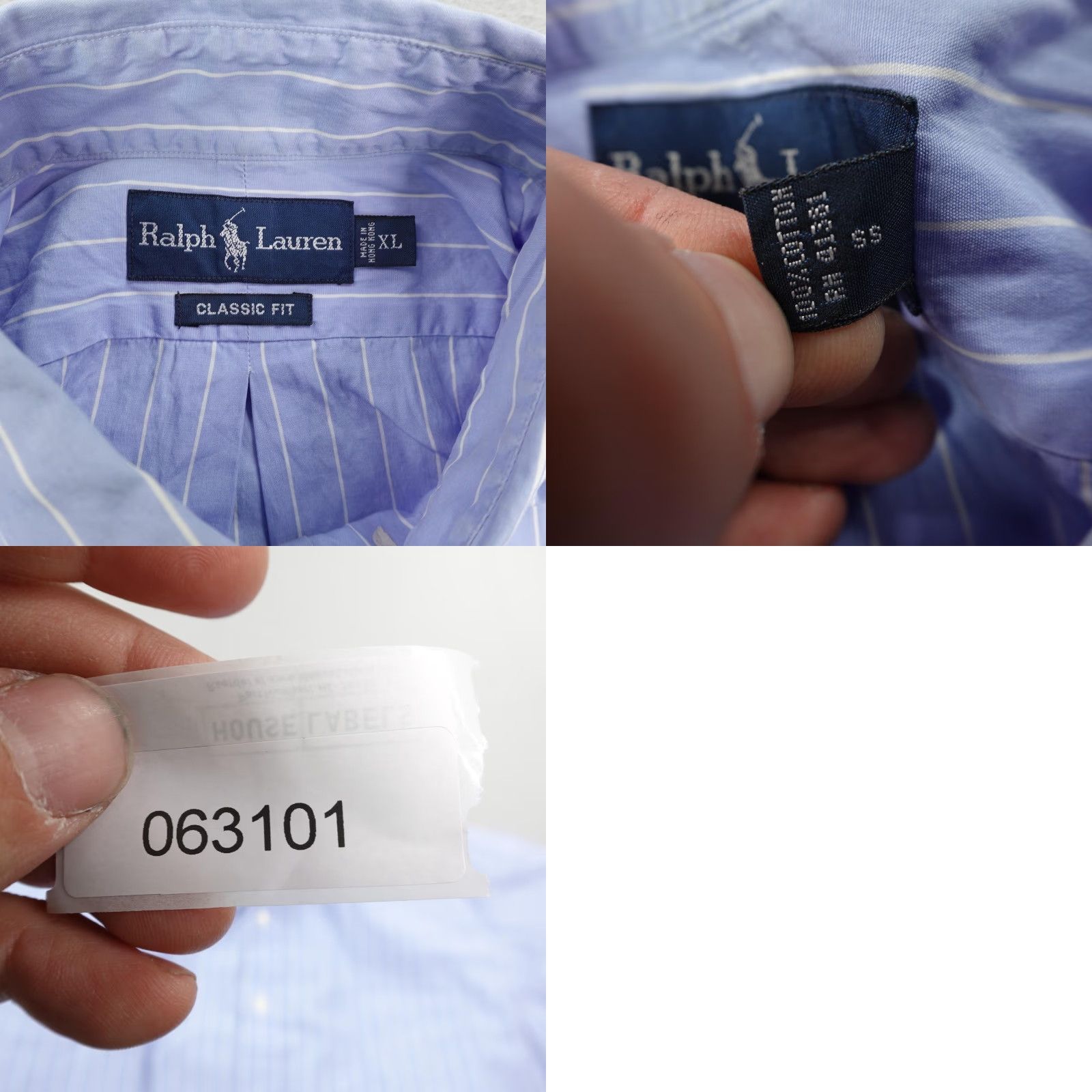 Ralph Lauren VINTAGE Ralph Lauren Shirt Mens XL Blue White Striped Classic Fit Button-Down Casual Business Workwear Size US XL / EU 56 / 4 - 8 Thumbnail