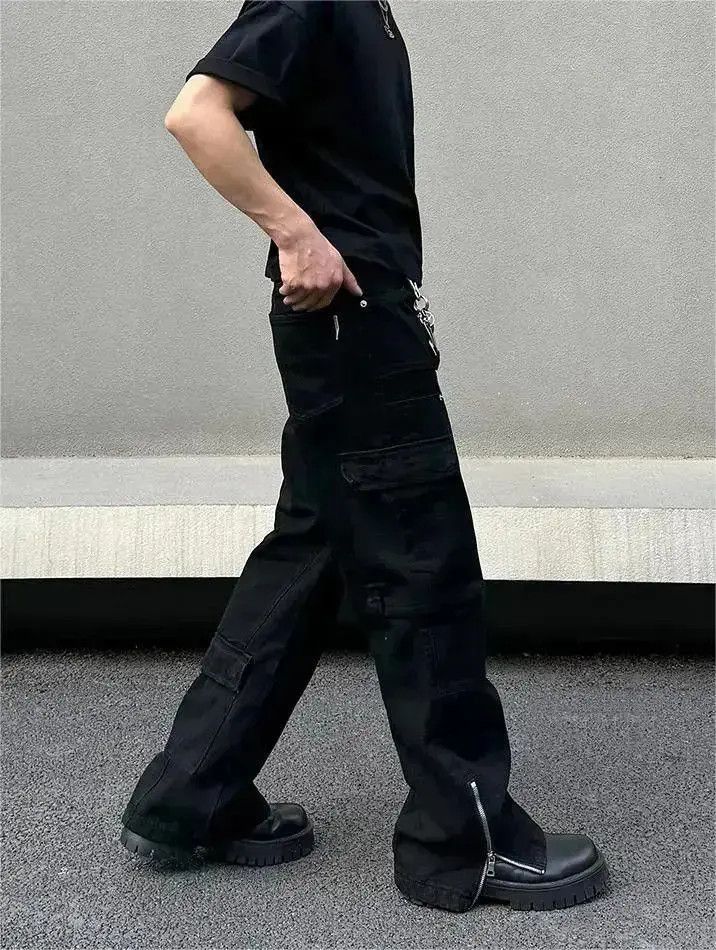 Japanese Brand Straight leg micro flared multi pocket jeans Size US 30 / EU 46 - 5 Thumbnail