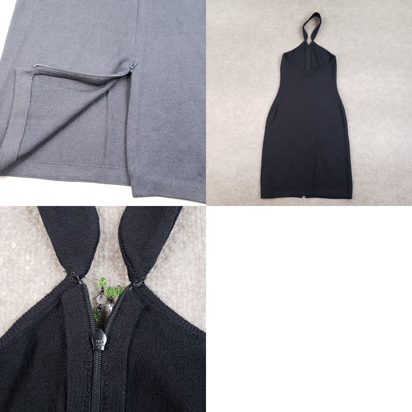 St. John St John Dress Women's 2 Black Halter Beaded Neck Evening Jewel Shift Long Party/Cocktail Size XS / US 0-2 / IT 36-38 - 8 Thumbnail