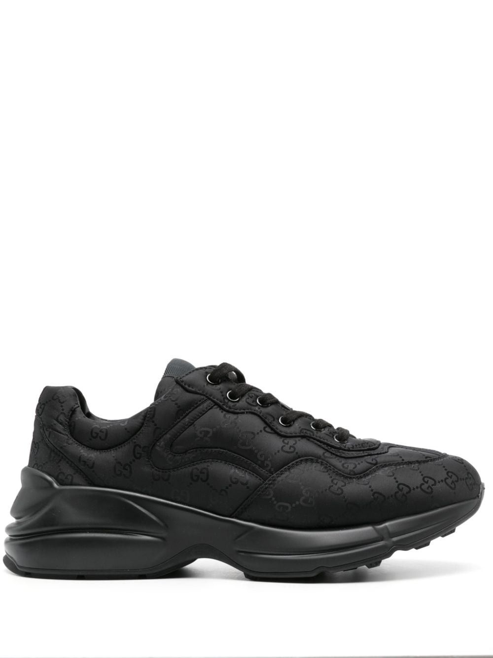 image of Gucci Rhyton GG Supreme Sneakers in Black, Men's (Size 14)