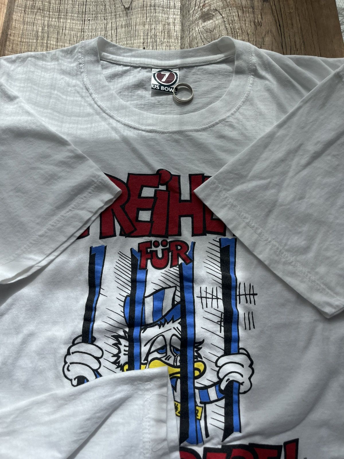 Vintage Vintage FREIHEIT FUR DAGOERT ! 90’s by Domani T-shirt Size US XL / EU 56 / 4 - 7 Thumbnail