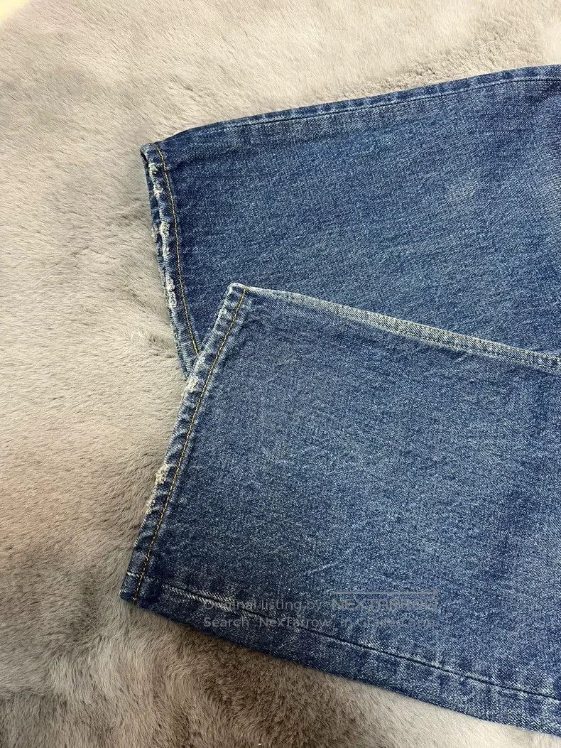 Celine Celine Deep Blue Water Wave Wash Straight Leg Jeans Size US 31 - 8 Thumbnail