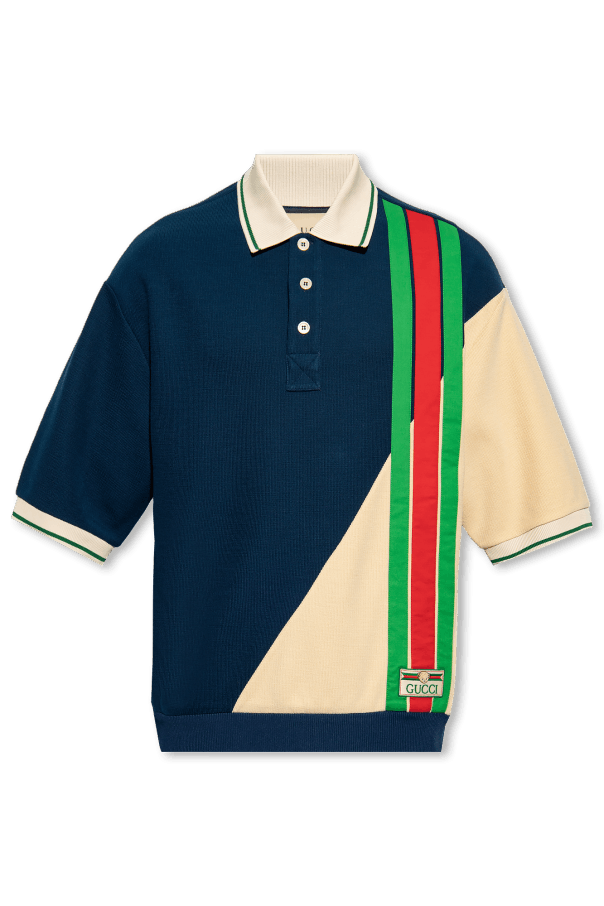 Gucci o1loc1c0226 752280 Cotton Wool Polo Shirt With Web Size US XS / EU 42 / 0 - 1 Preview