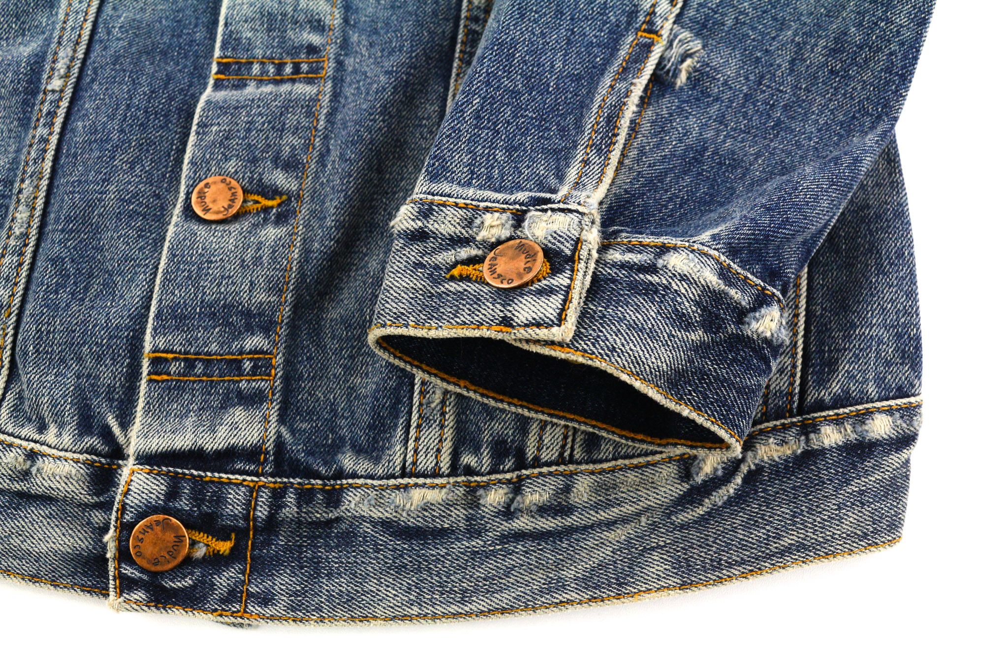 Nudie Jeans BILLY S Shimmering Indigo Washed Denim Polo Jacket 82492 Size US S / EU 44-46 / 1 - 5 Thumbnail