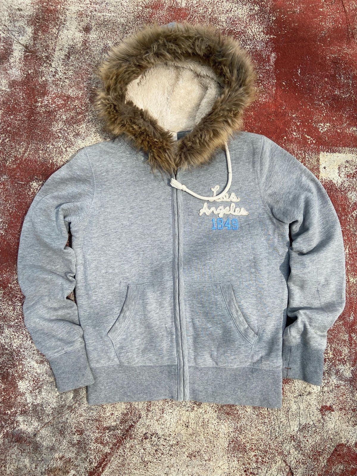 Who A.U. Abercrombie WHO AU Sherpa Zipper Fur Hoodie LGB style Gray Size US S / EU 44-46 / 1 - 2 Thumbnail
