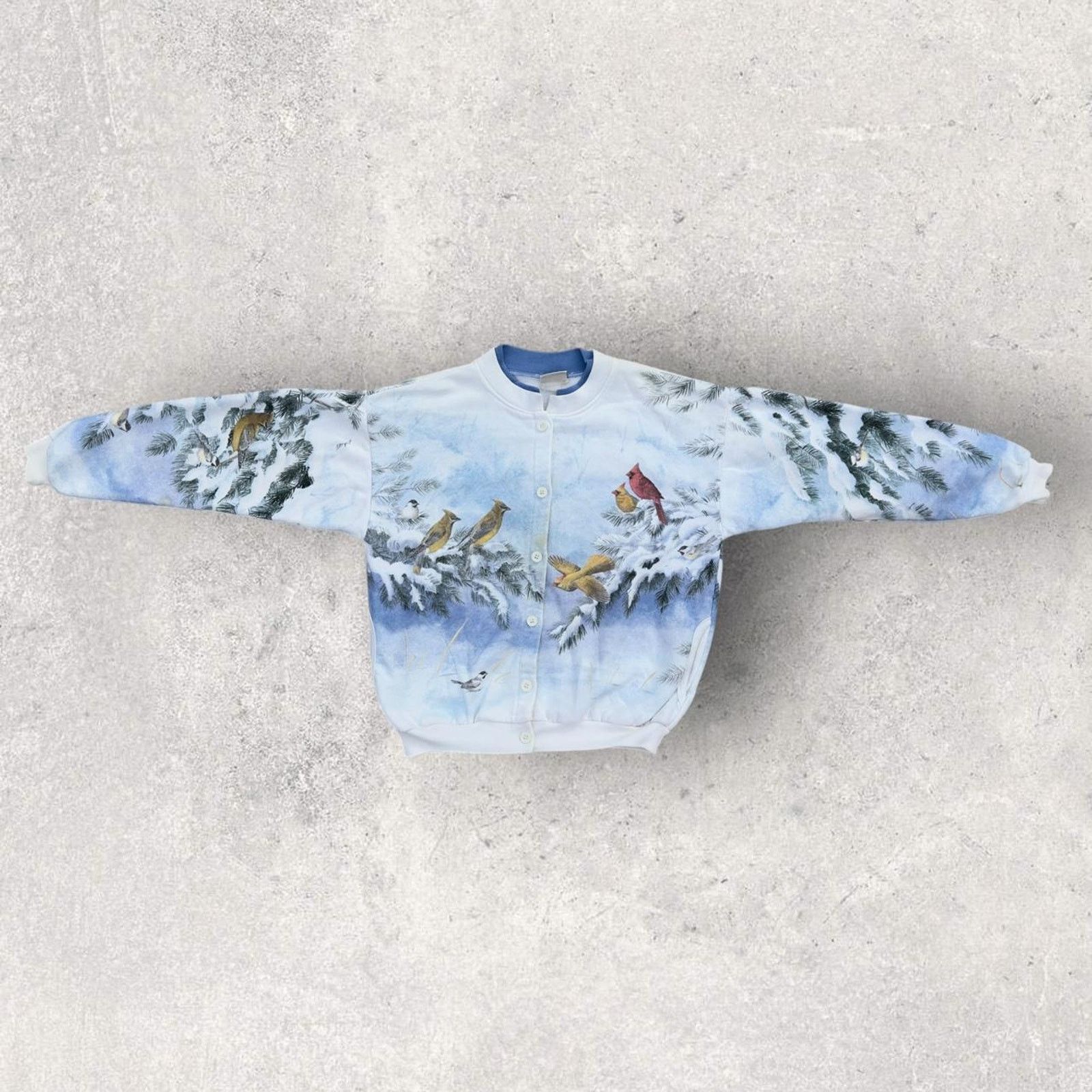 Vintage 90’s Vintage AOP Winter Bird Cardigan 🐥❄️ Size M / US 6-8 / IT 42-44 - 3 Thumbnail