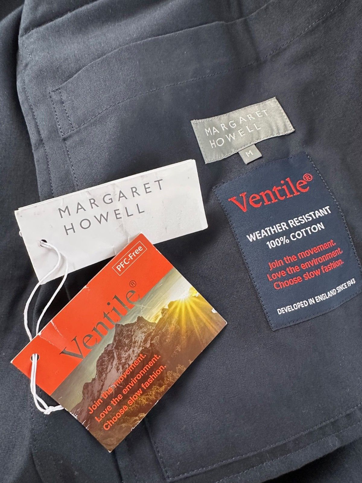 Margaret Howell Light Ventile Canvas Cotton Mac Dark Navy SS25 Size US M / EU 48-50 / 2 - 5 Thumbnail