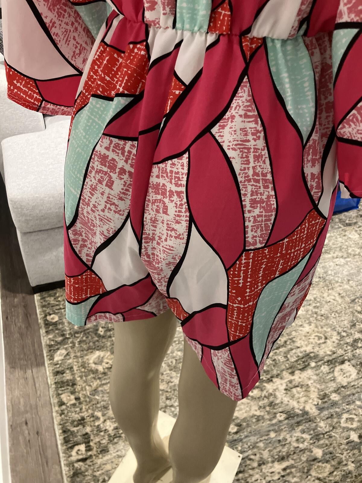Shein Colorful Geometric Pattern Romper with Button Front and Draw Size 36" / US 14 / IT 50 - 6 Thumbnail