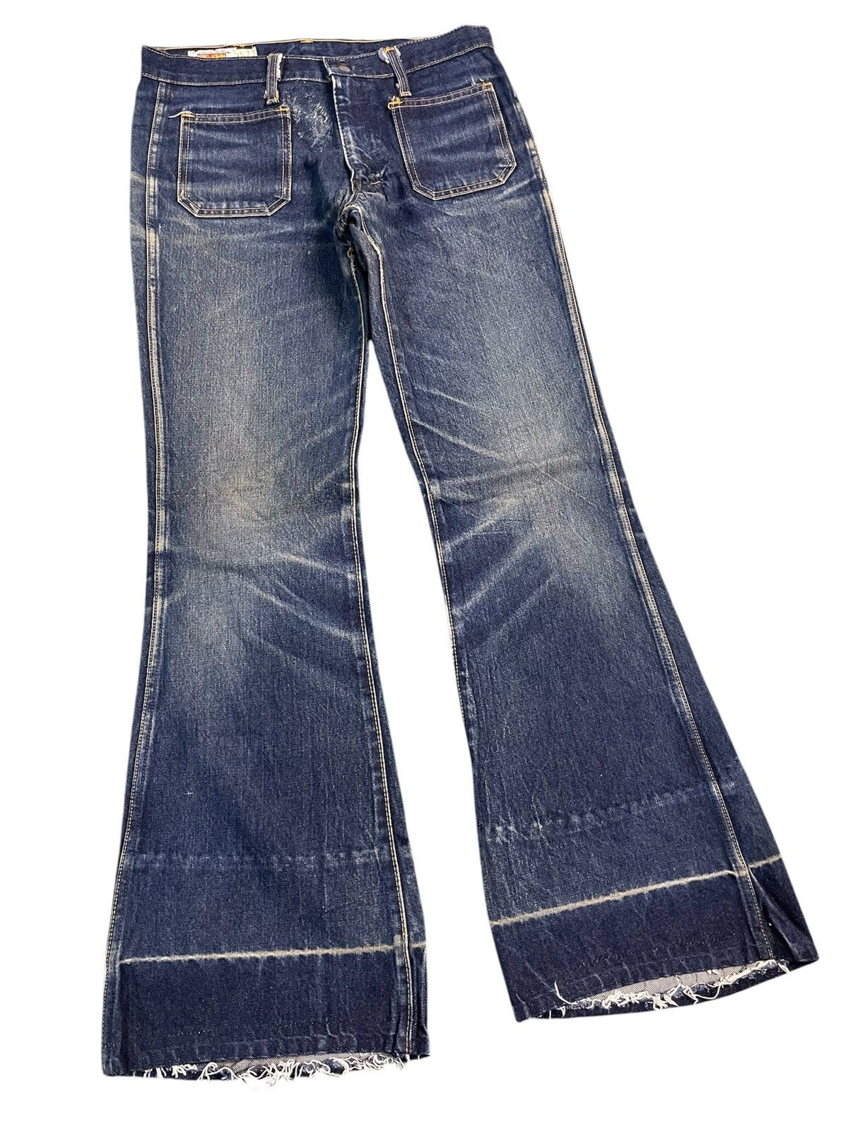 Japanese Brand Vintage 70s Big John Bootcut Flare Jeans Size US 31 - 4 Thumbnail