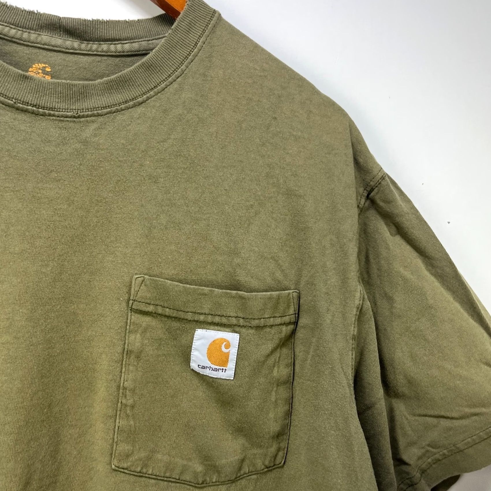 Carhartt Vintage Carhartt Faded Pocket Shirt Large Olive - Mens Size US L / EU 52-54 / 3 - 3 Thumbnail