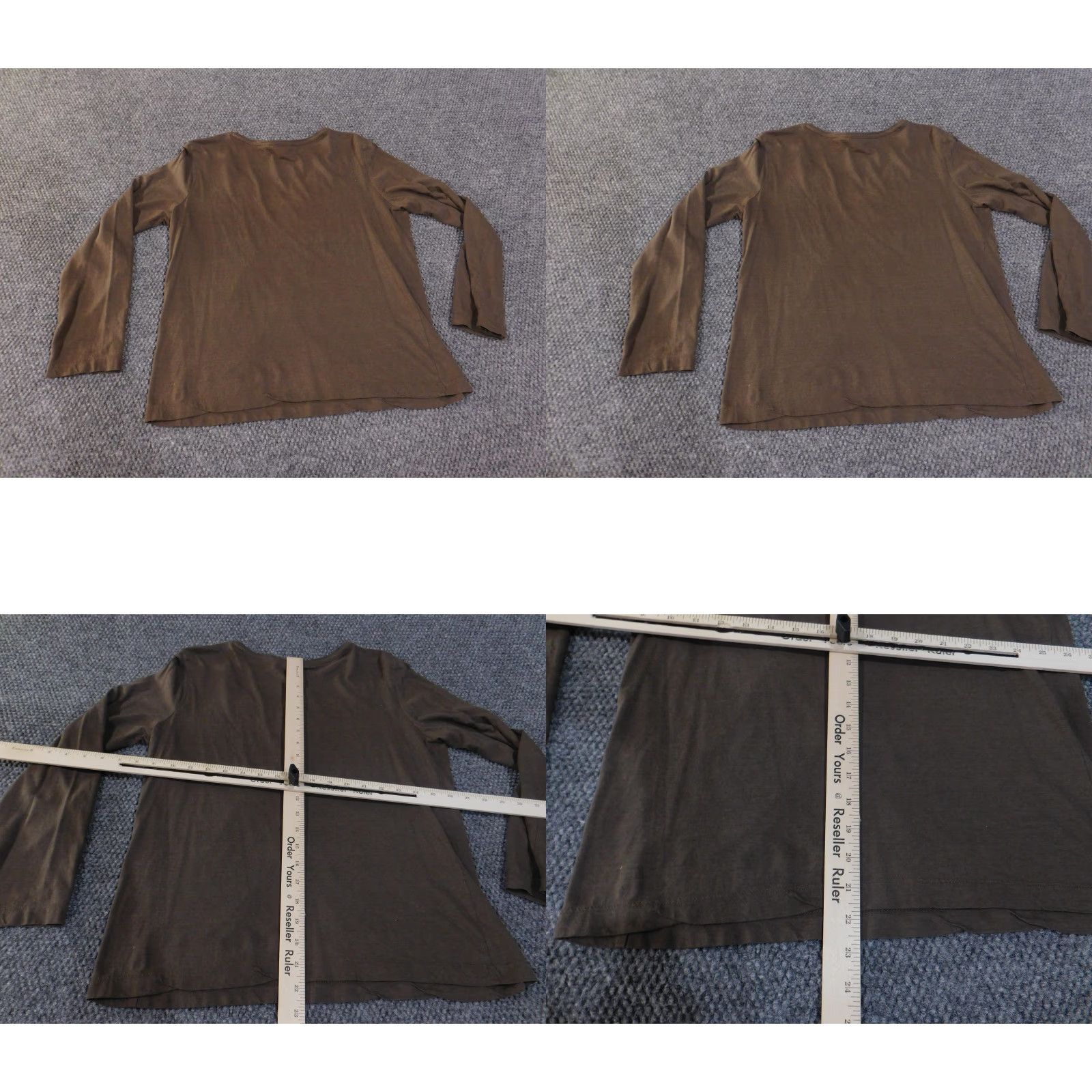 Vintage Chico's Shirt Womens Medium Brown Embellished Scoop Neck Long Sleeve Casual Size M / US 6-8 / IT 42-44 - 9 Thumbnail