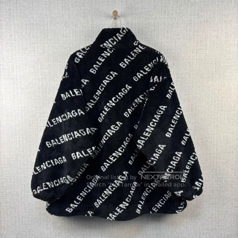 Balenciaga Balenciaga Bullet Screen Logo Full Print Stand Collar Tedd Size M / US 6-8 / IT 42-44 - 3 Thumbnail