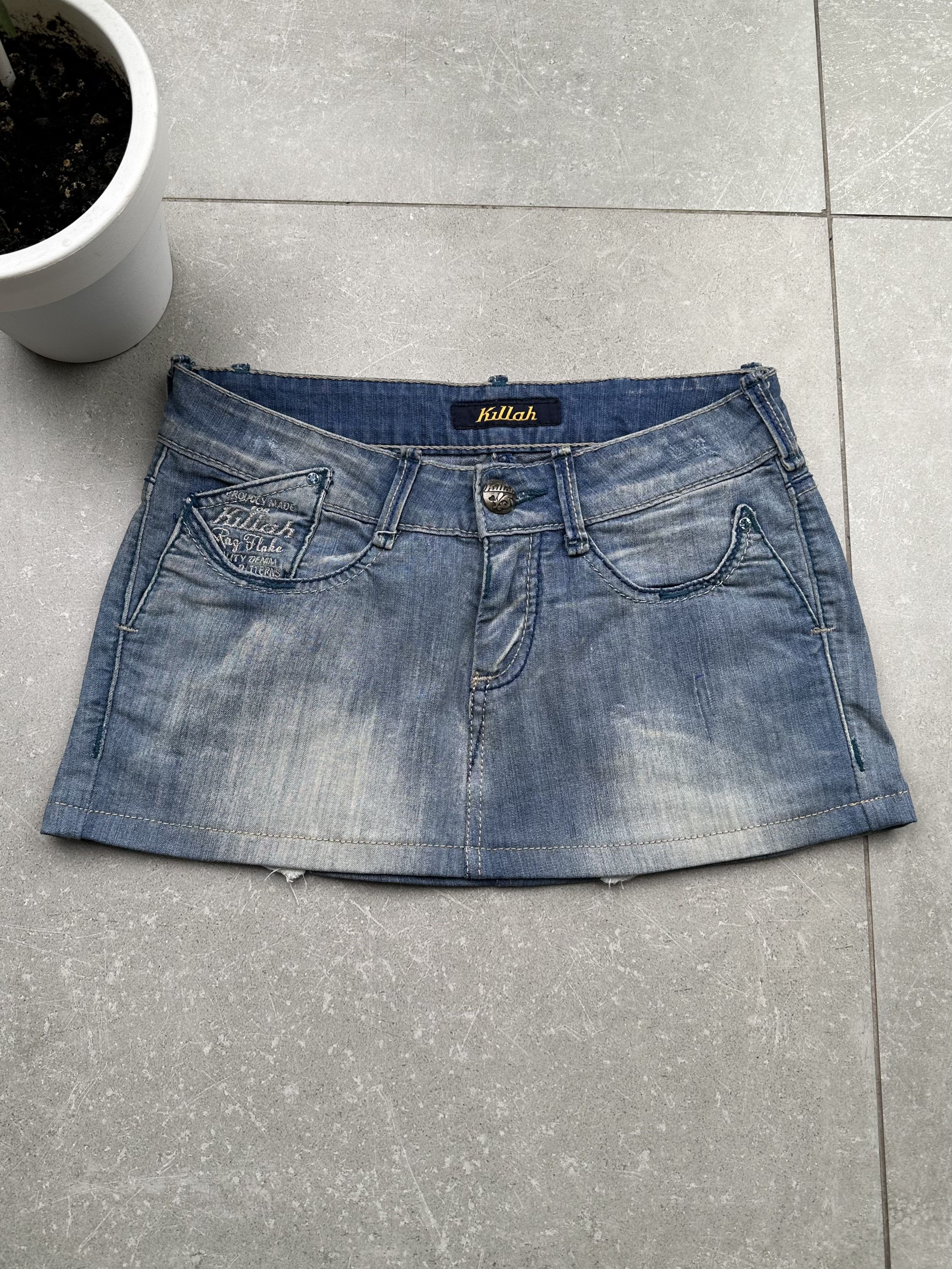 image of Killah By Miss Sixty Vintage Mini Skirt in Blue, Women's (Size 26)