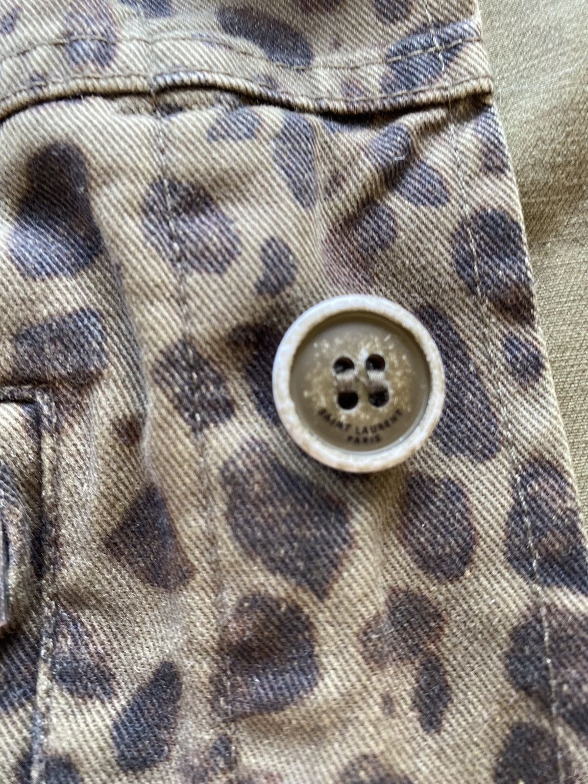 Saint Laurent Paris × Yves Saint Laurent Rare Saint Laurent Paris Leopard Print Military Jacket Y2K Size US M / EU 48-50 / 2 - 22 Thumbnail