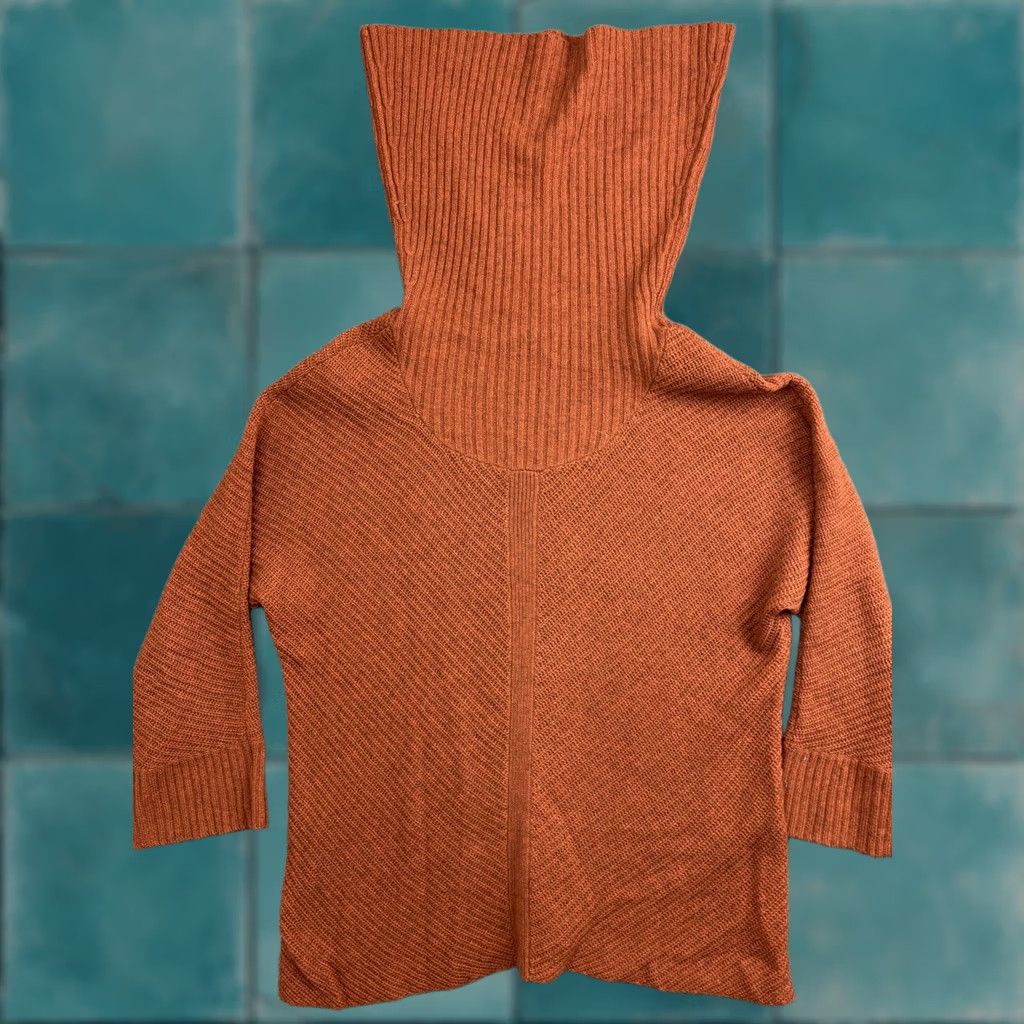 Eileen Fisher VINTAGE Eileen Fisher Sweater Womens Small Orange Yak Wool Turtleneck Pullover Knit Size S / US 4 / IT 40 - 1 Thumbnail
