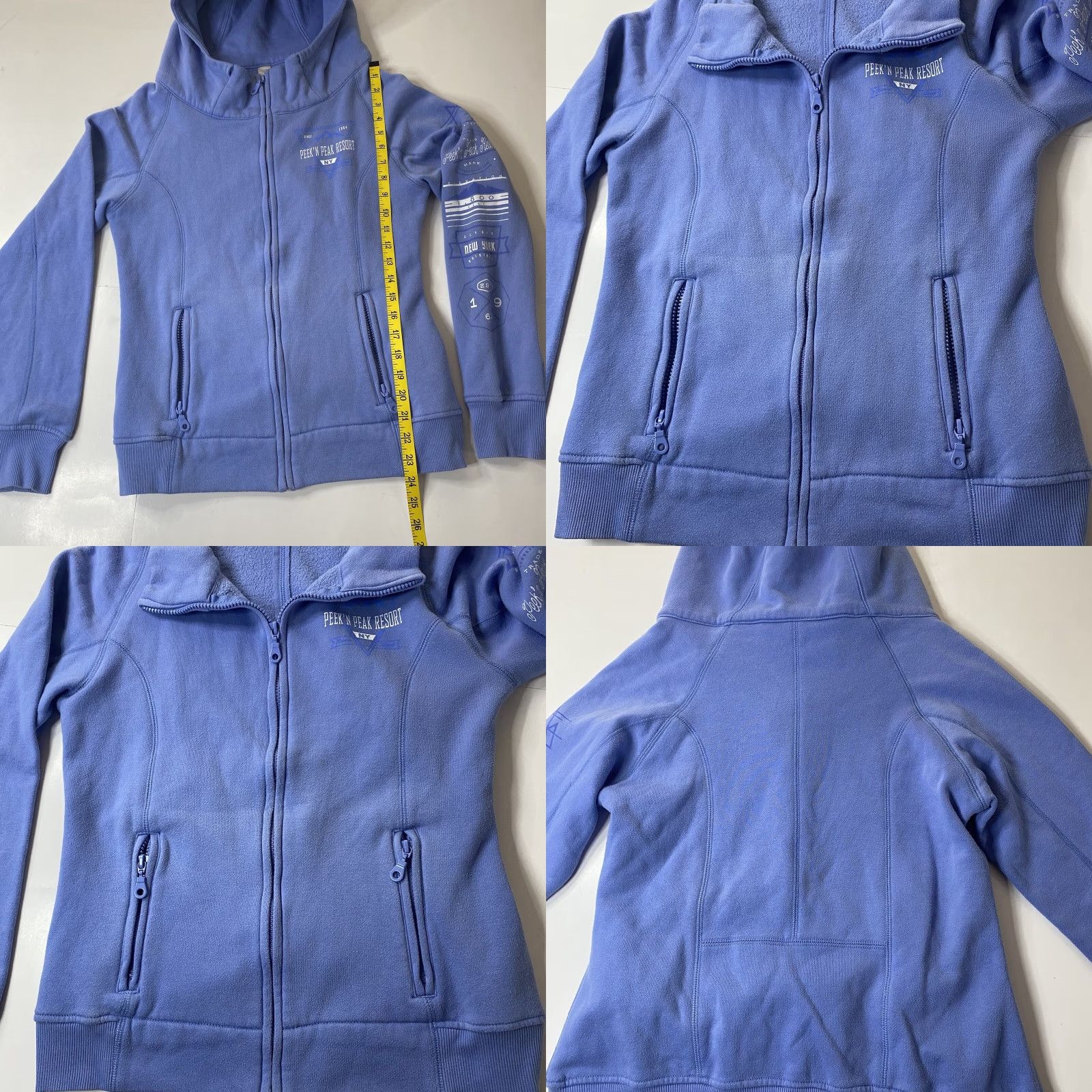 CO VINTAGE Duck Hoodie Women’s Full Zip Hooded Sweatshirt Peek N Peak Ski Resort Medium M Purple Unisex Adults Fleece/Activewear 90s Mens Womens Size M / US 6-8 / IT 42-44 - 10 Thumbnail