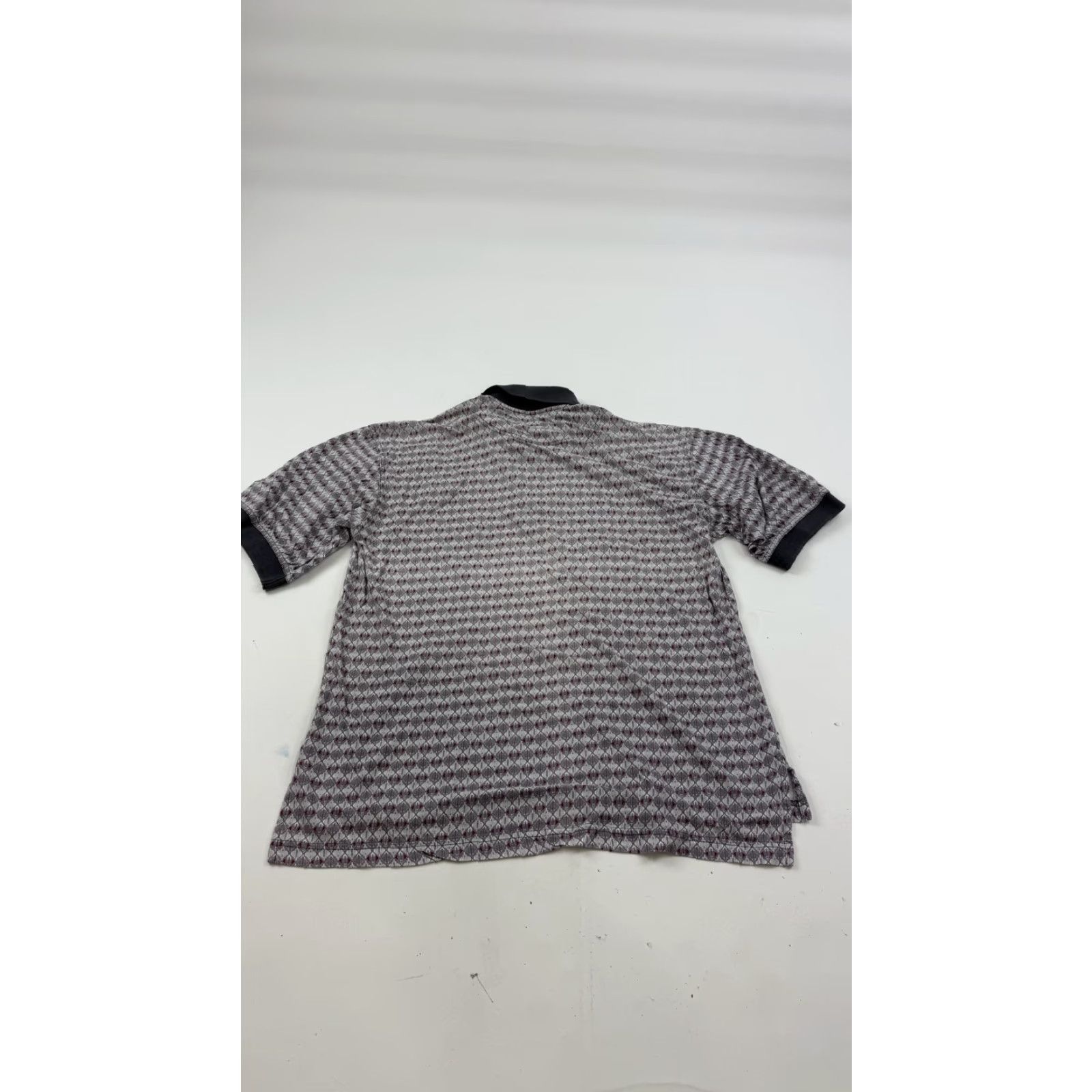 Vintage A.M. Player Polo Shirt Mens Small Gray Red Geometric Cotton Golf Casual Size US S / EU 44-46 / 1 - 5 Thumbnail