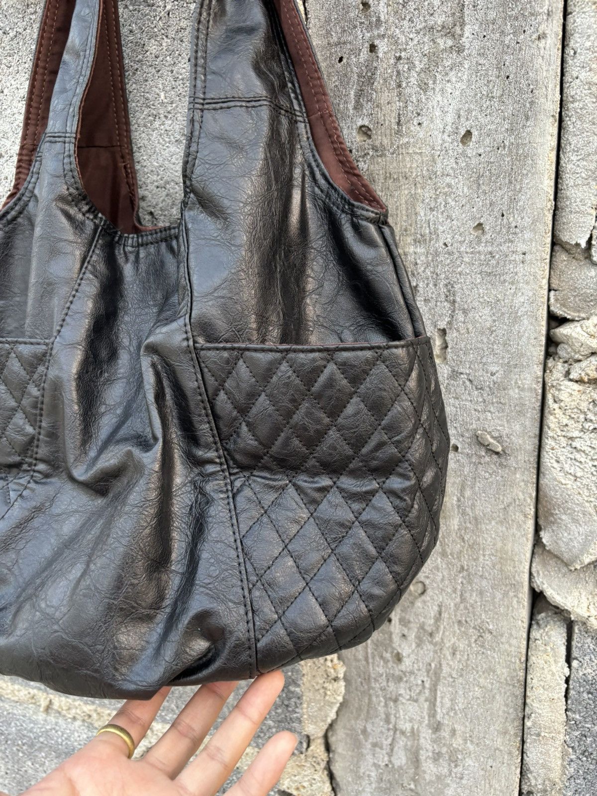 Japanese Brand 🥷🏿 Leather Tote Shoulder Bag Size ONE SIZE - 6 Thumbnail