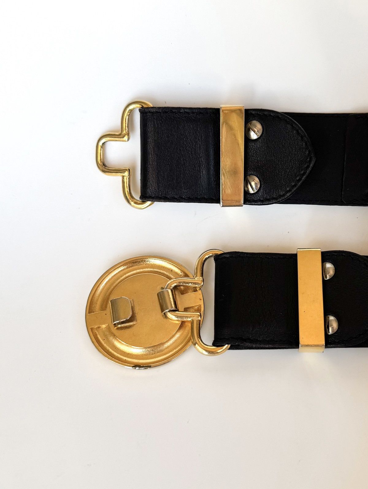 Versace Gianni Versace black leather belt Medusa head 4 buckles Size ONE SIZE - 8 Thumbnail